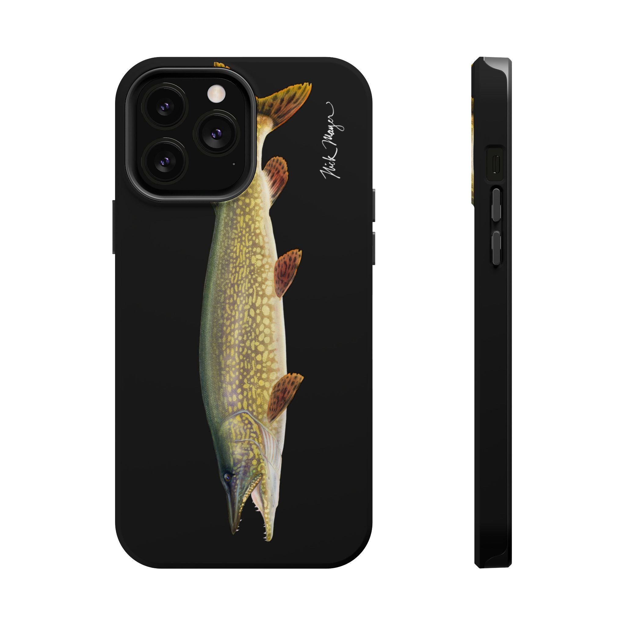 Northern Pike MagSafe Black iPhone Case Printify