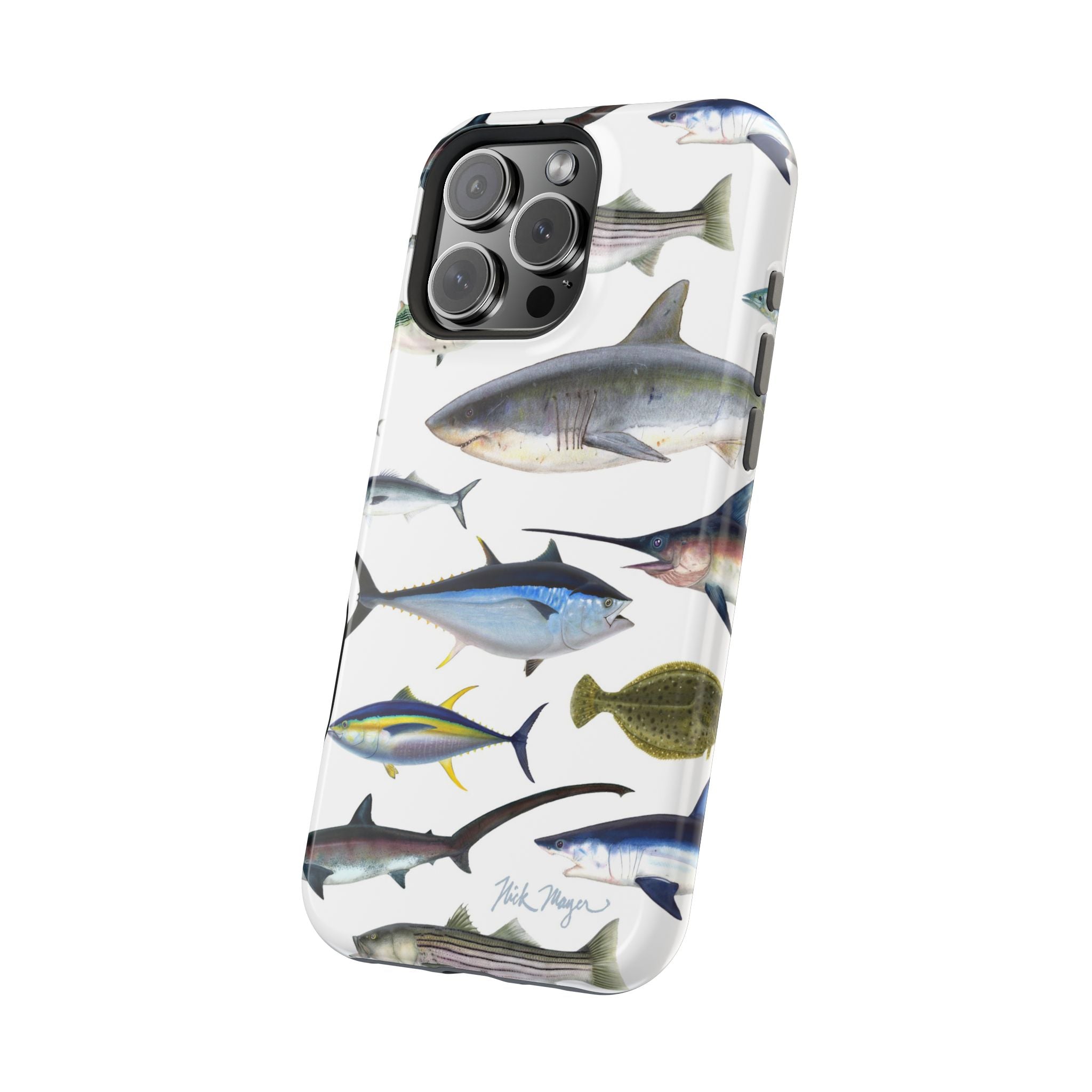 New England Fish White MagSafe iPhone Case