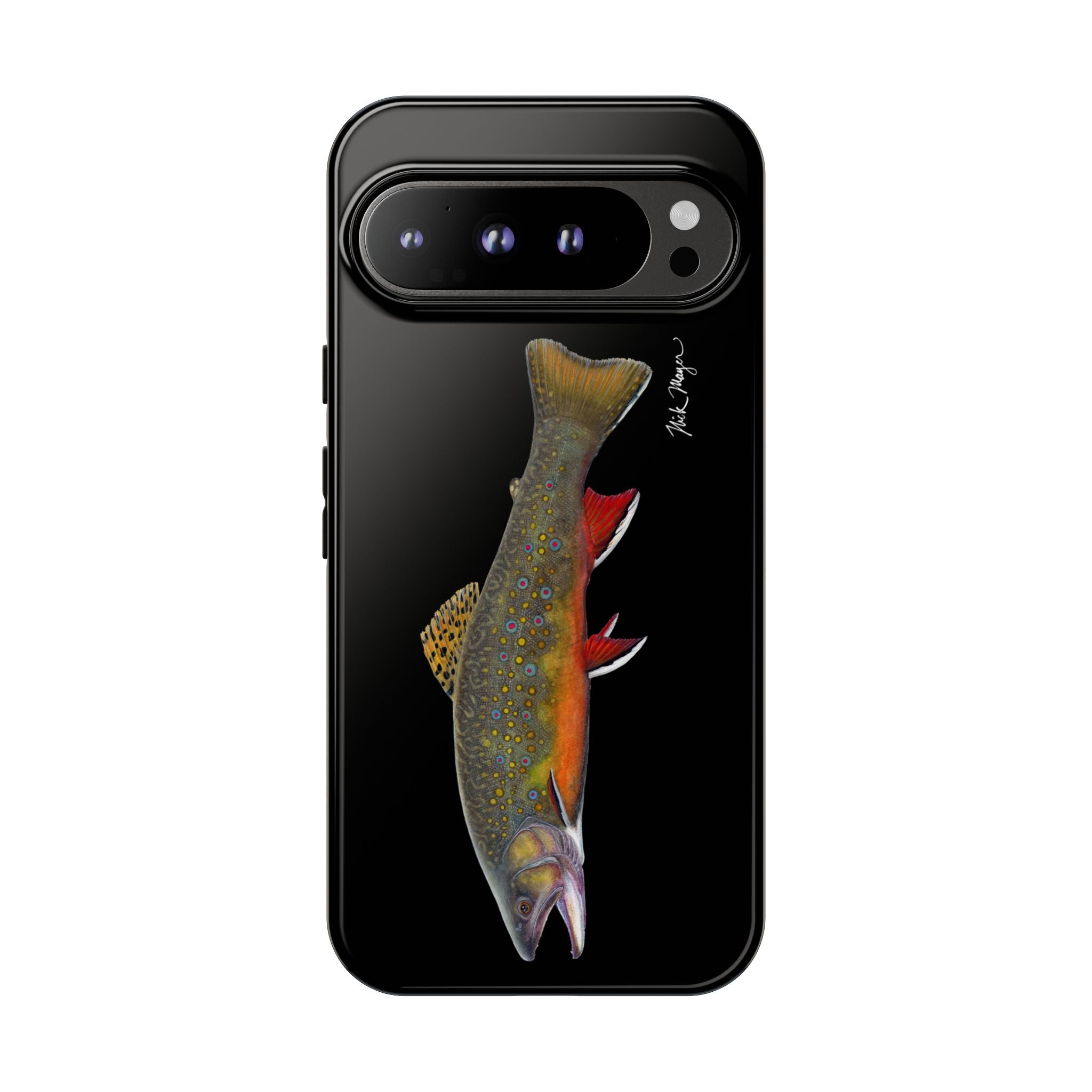 Brook Trout Black Phone Cases (Samsung) Printify