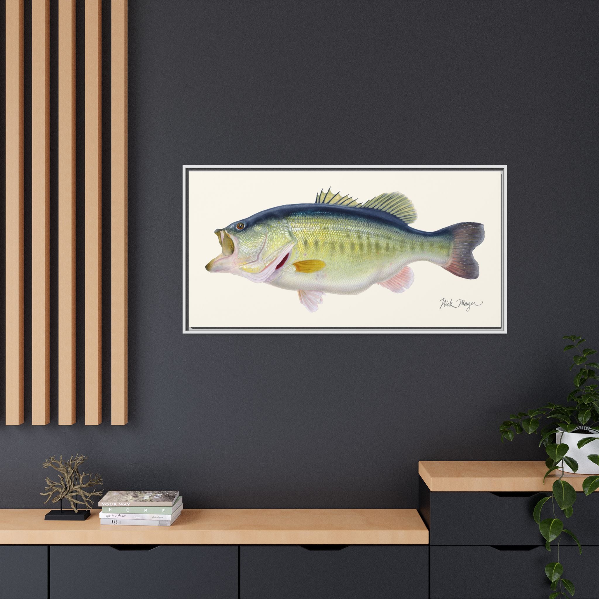 Largemouth Bass 3 Framed Canvas Print