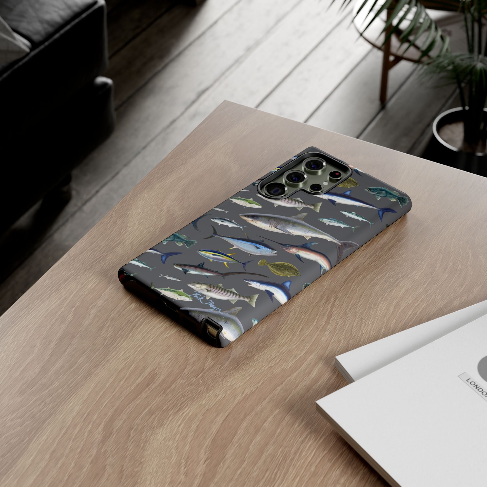 New England Offshore Fish Grey Phone Case, NEW!  (Samsung)