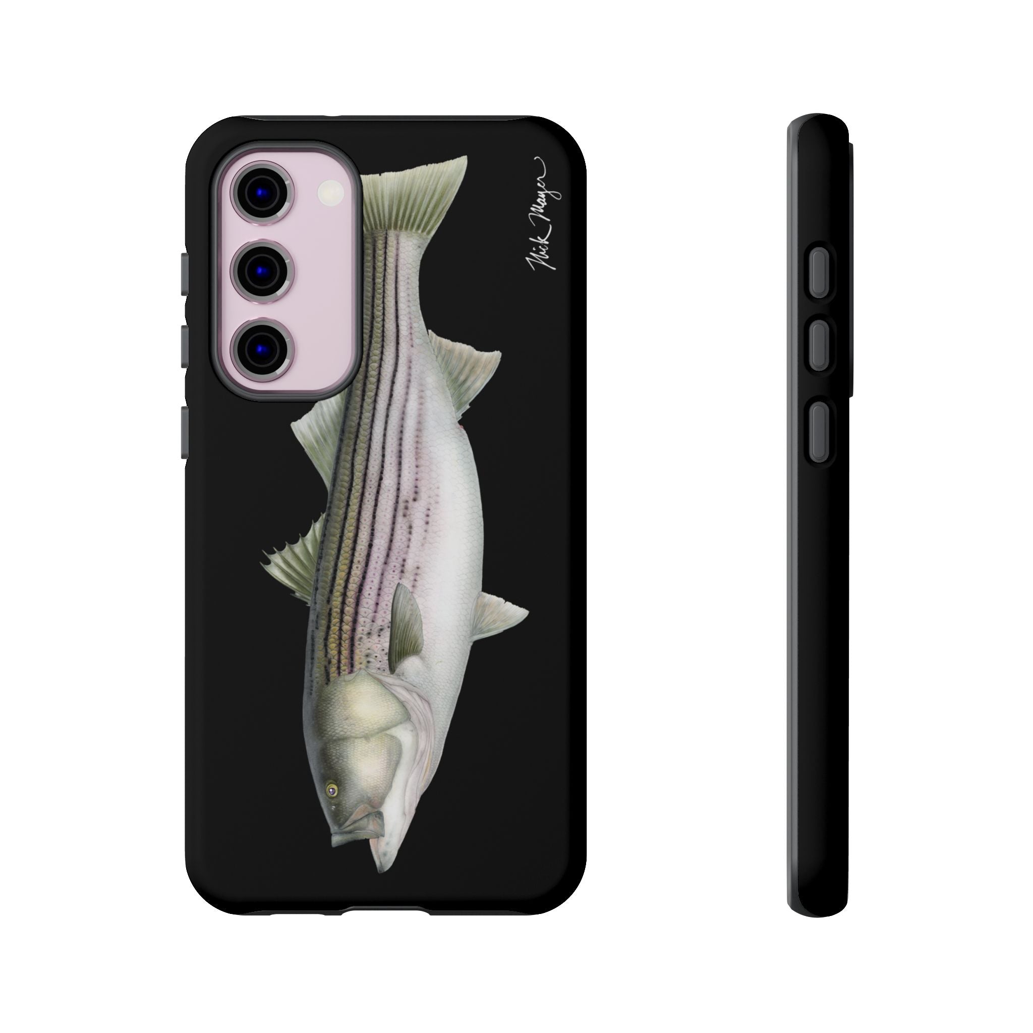 30 lb Striper Black Phone Case (Samsung) Printify
