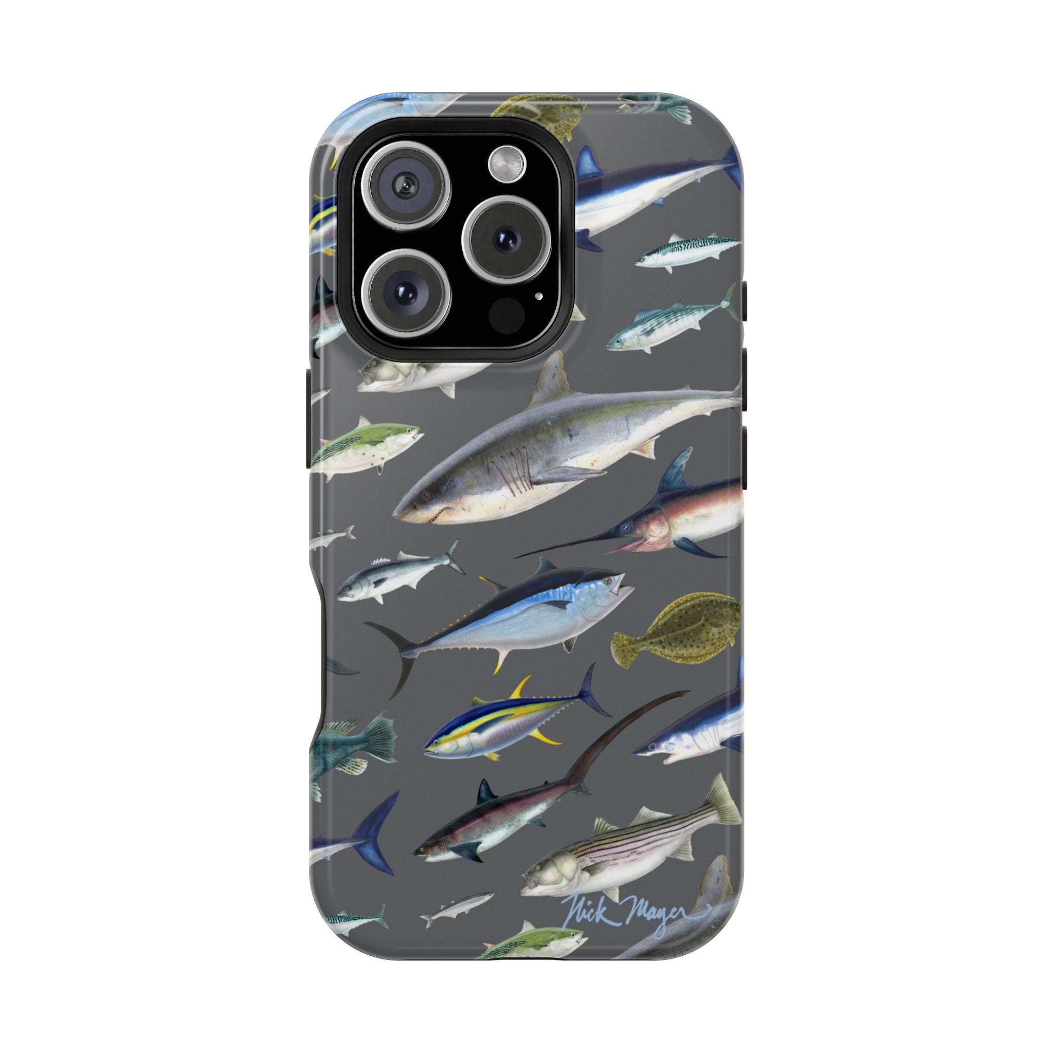 New England Offshore Fish Grey MagSafe iPhone Case