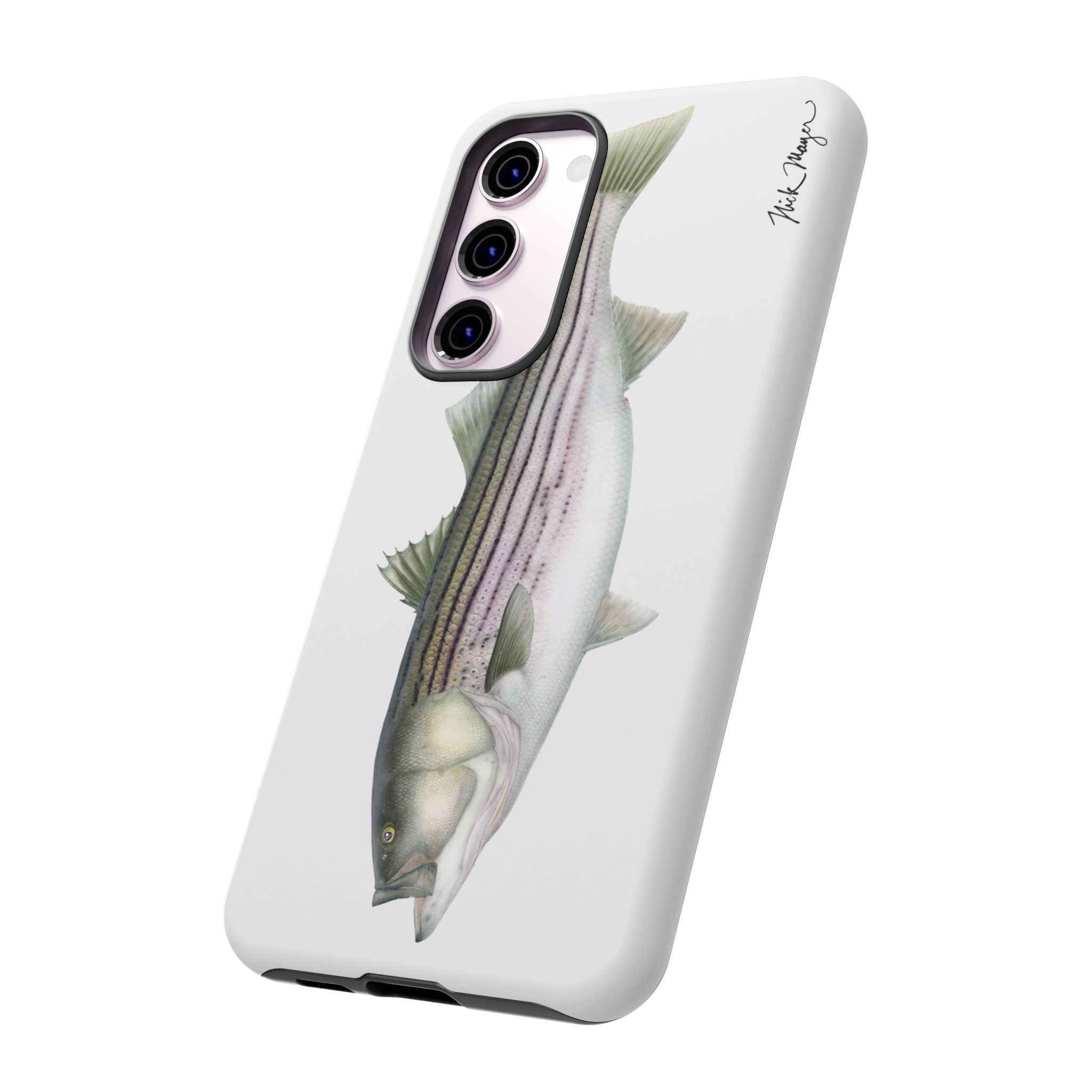 30 lb Striper White Phone Case (Samsung) Printify
