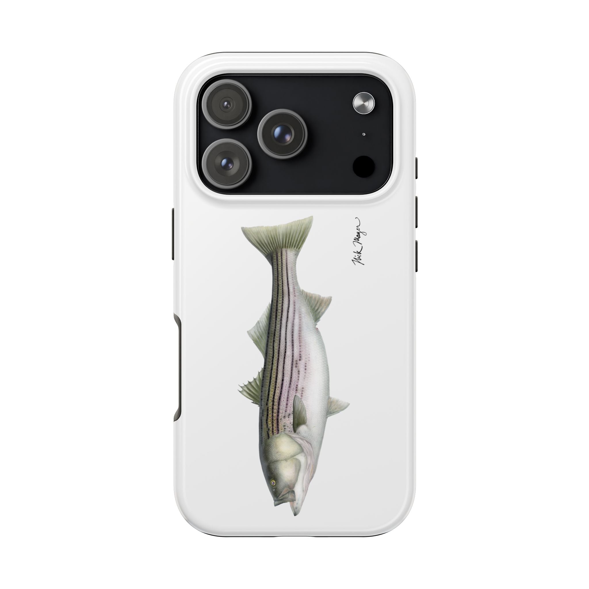 30 lb Striper White Phone Case (iPhone)