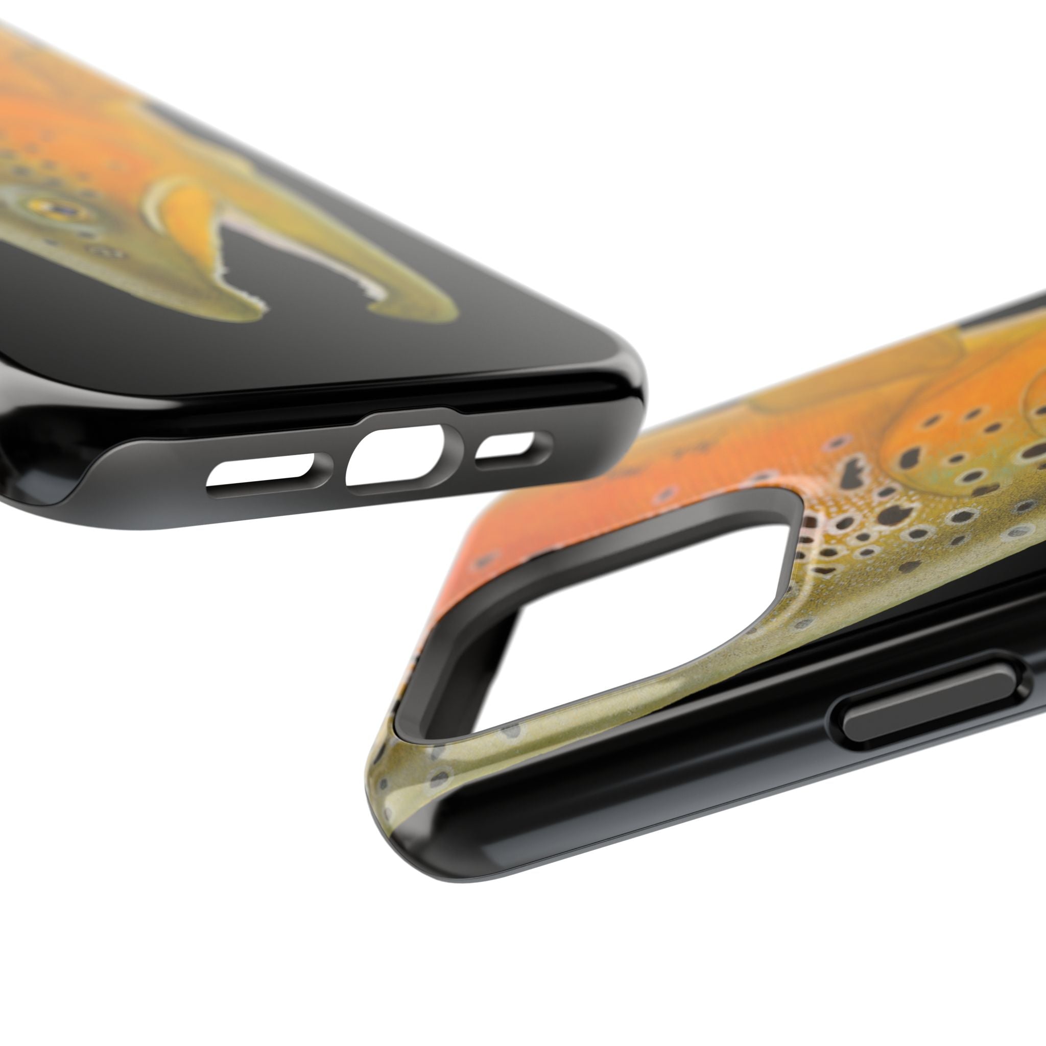 Brown Trout 2 Black MagSafe iPhone Case