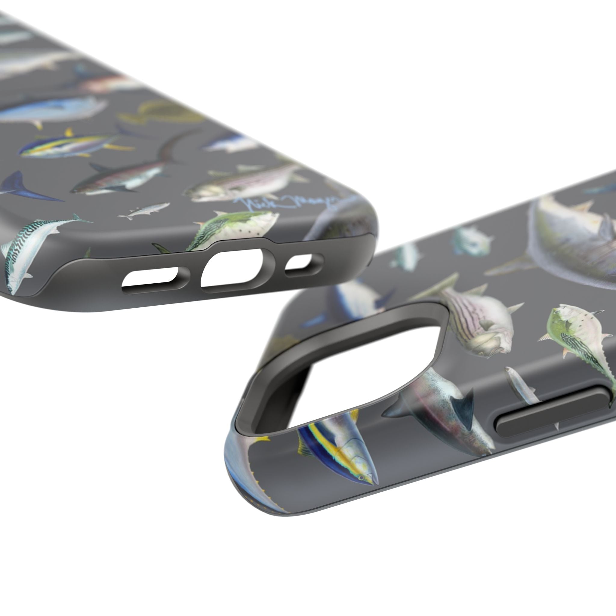 New England Offshore Fish Grey MagSafe iPhone Case
