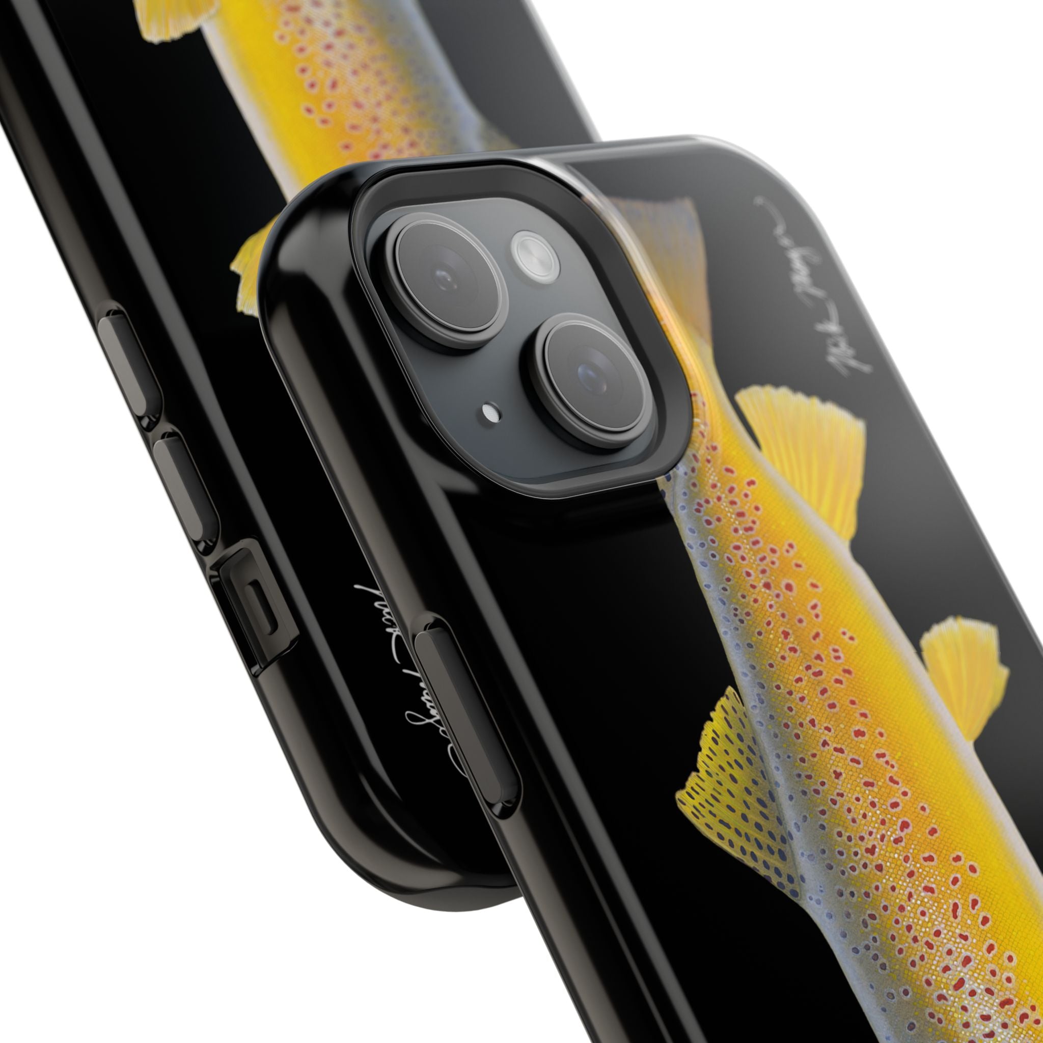Brown Trout 3 Black MagSafe iPhone Case
