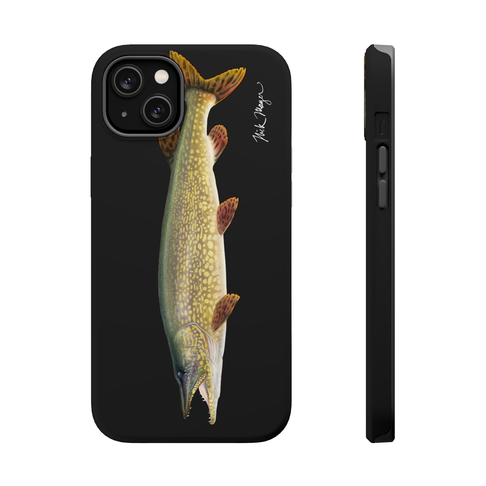Northern Pike MagSafe Black iPhone Case Printify