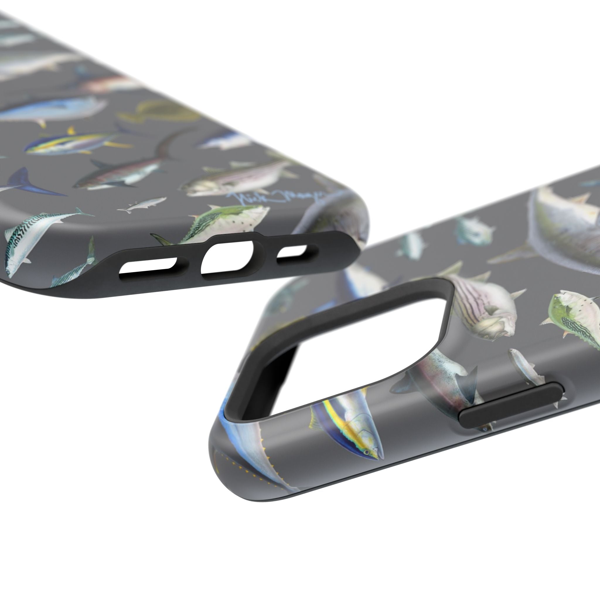 New England Offshore Fish Grey MagSafe iPhone Case
