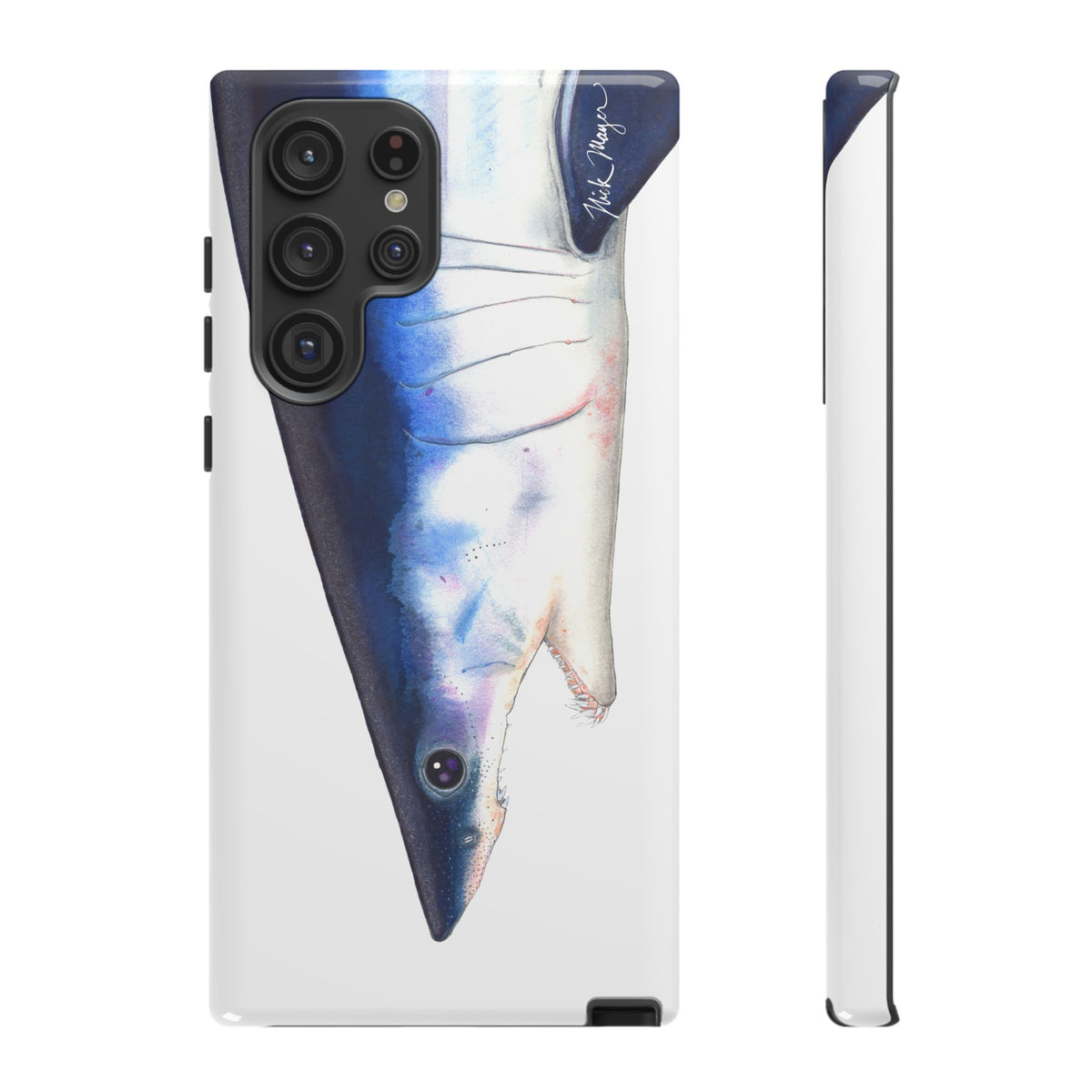 Mako Shark Face White Phone Case (Samsung) Printify