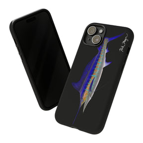 Striped Marlin Black iPhone 15 Case