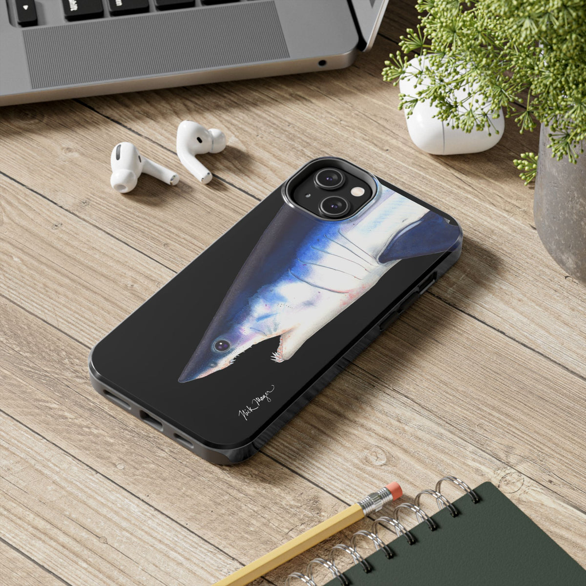 Mako Shark Face Black Case (iPhone) Printify