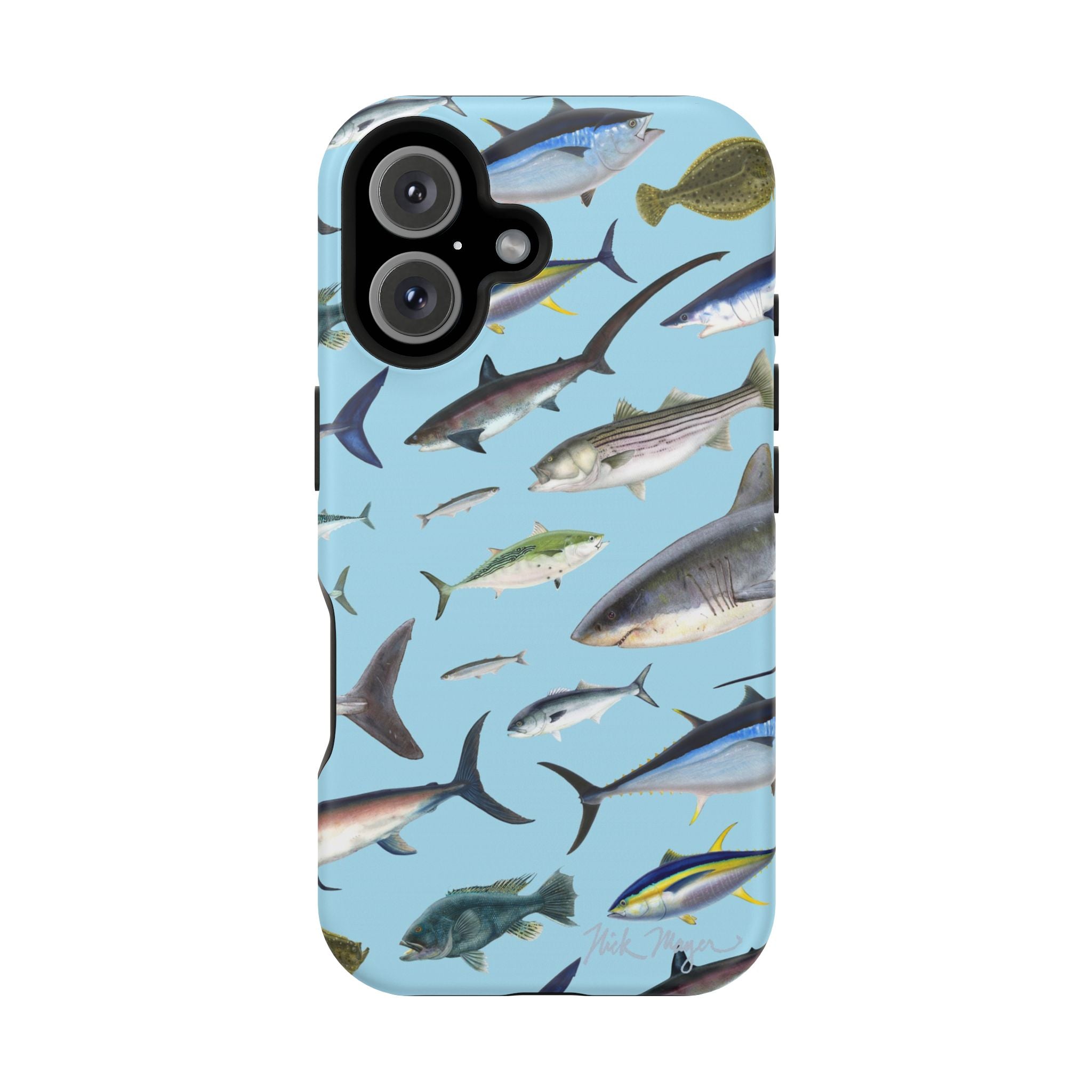 New England Fish Blue MagSafe iPhone Case