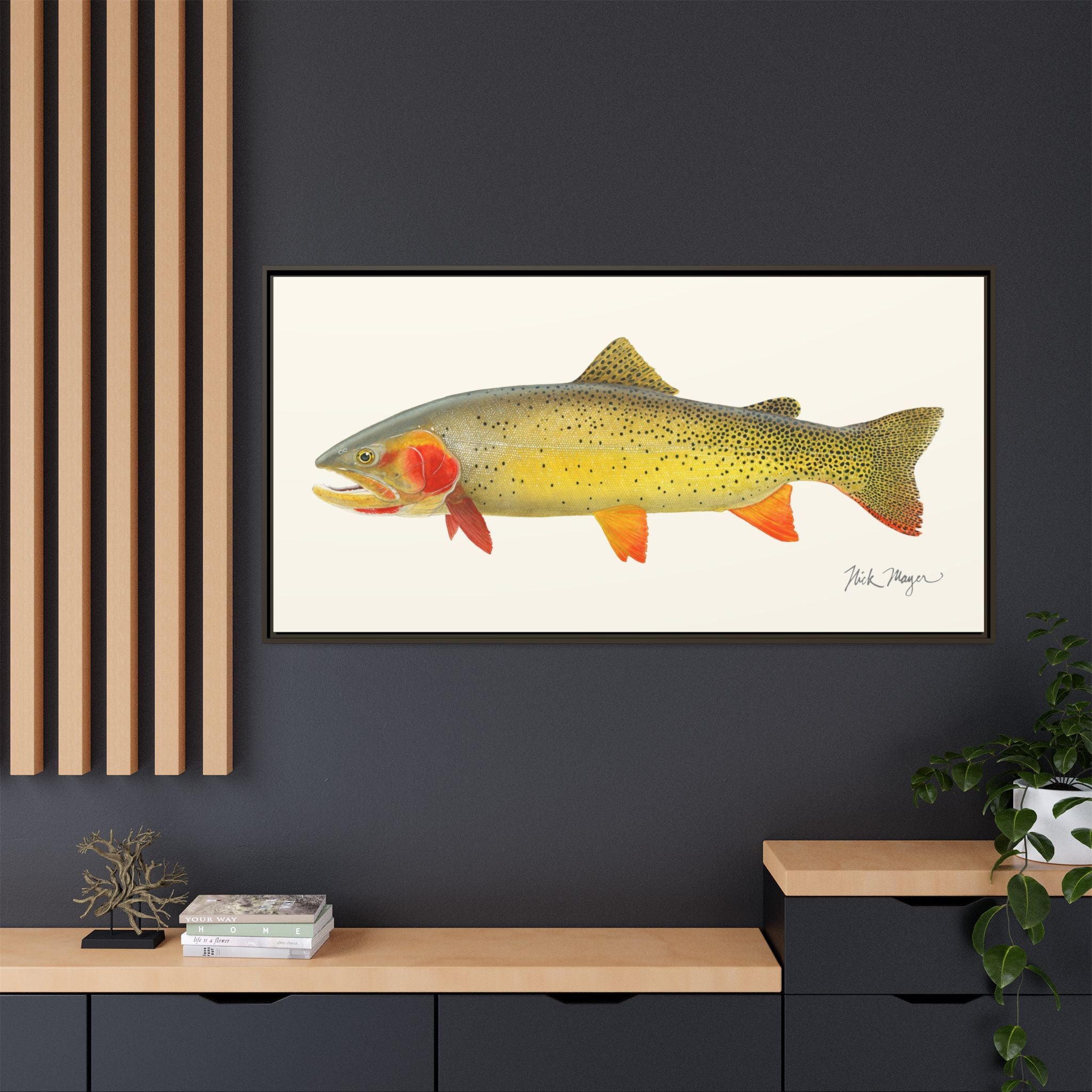 Cutthroat Trout I Framed Canvas Print Printify