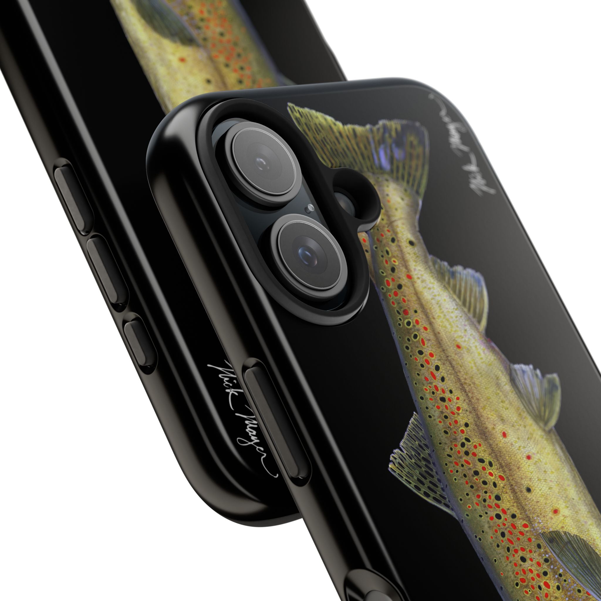Brown Trout Black Phone Case (iPhone)