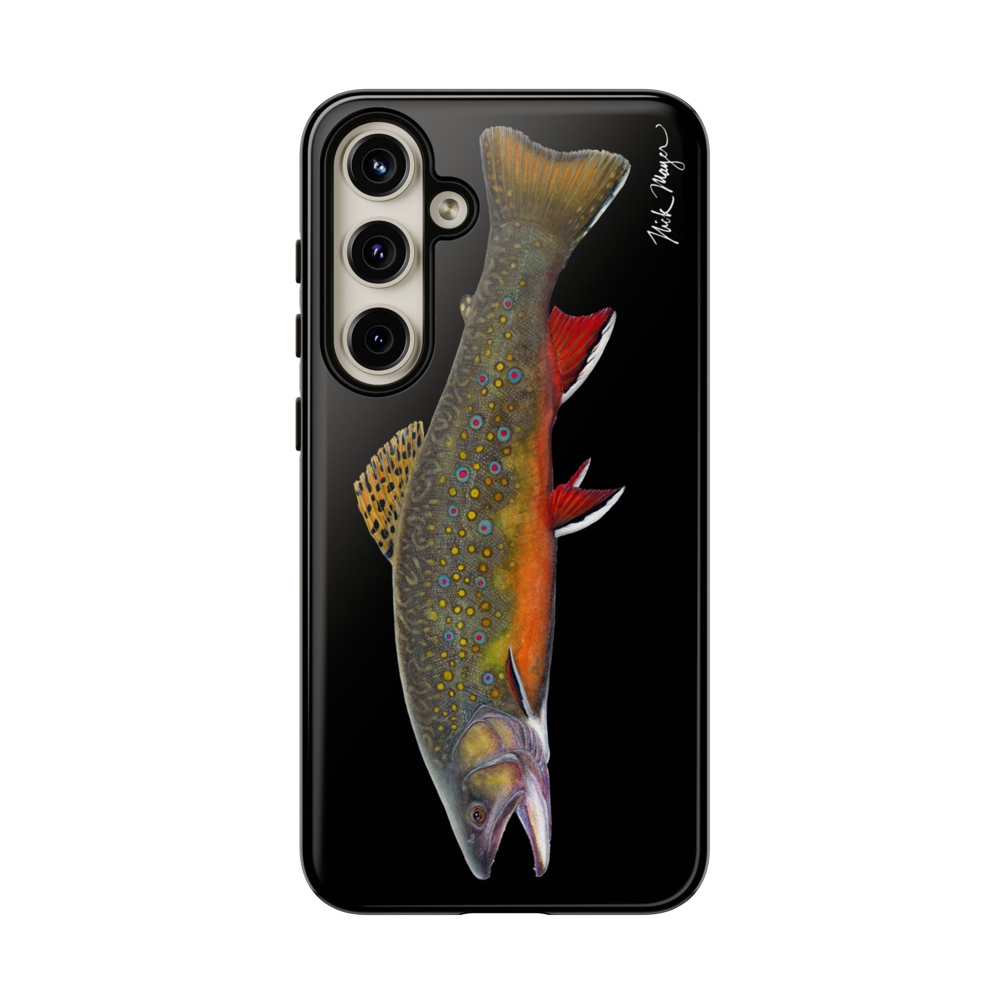 Brook Trout Black Phone Cases (Samsung) Printify