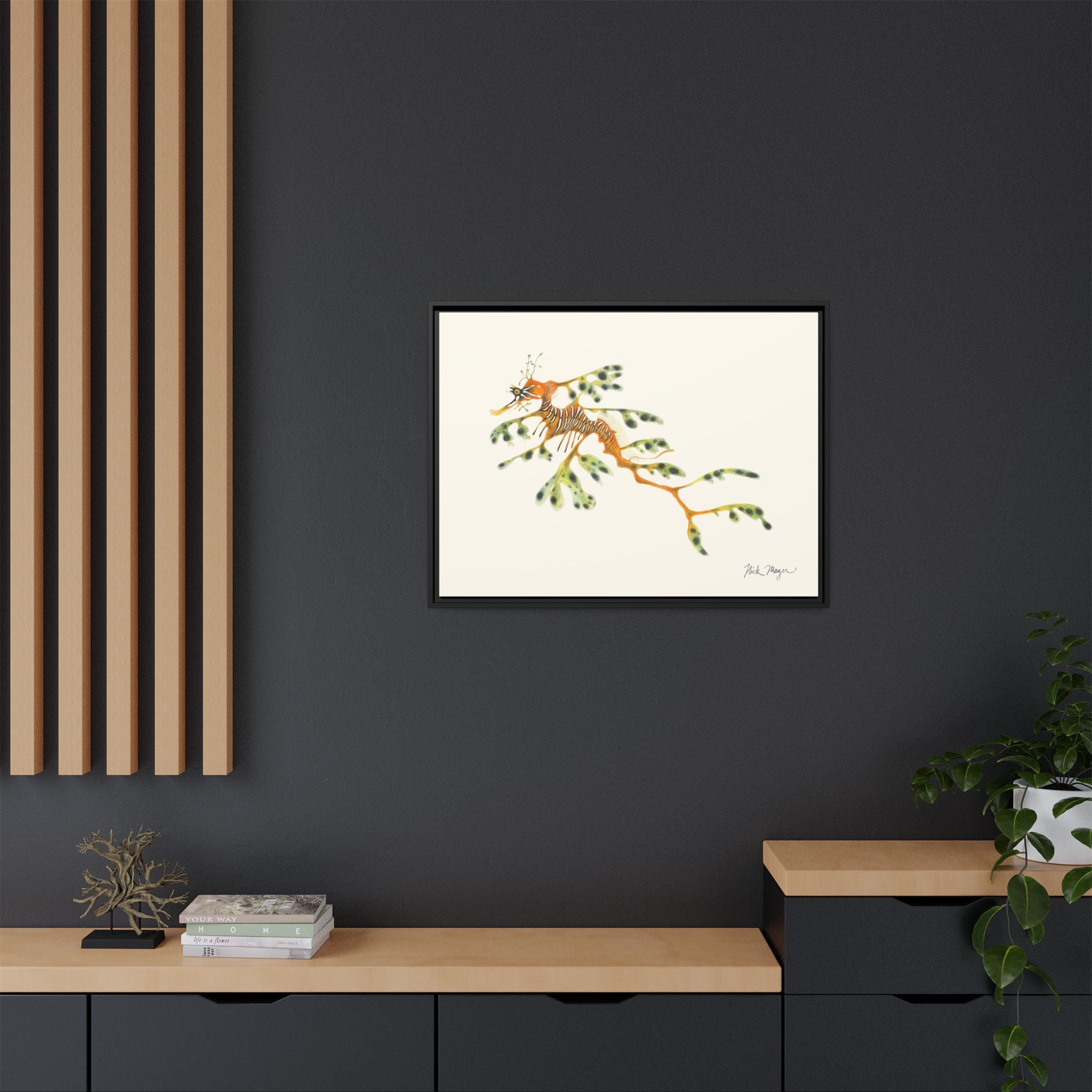 Leafy Sea Dragon Framed Canvas Print Printify