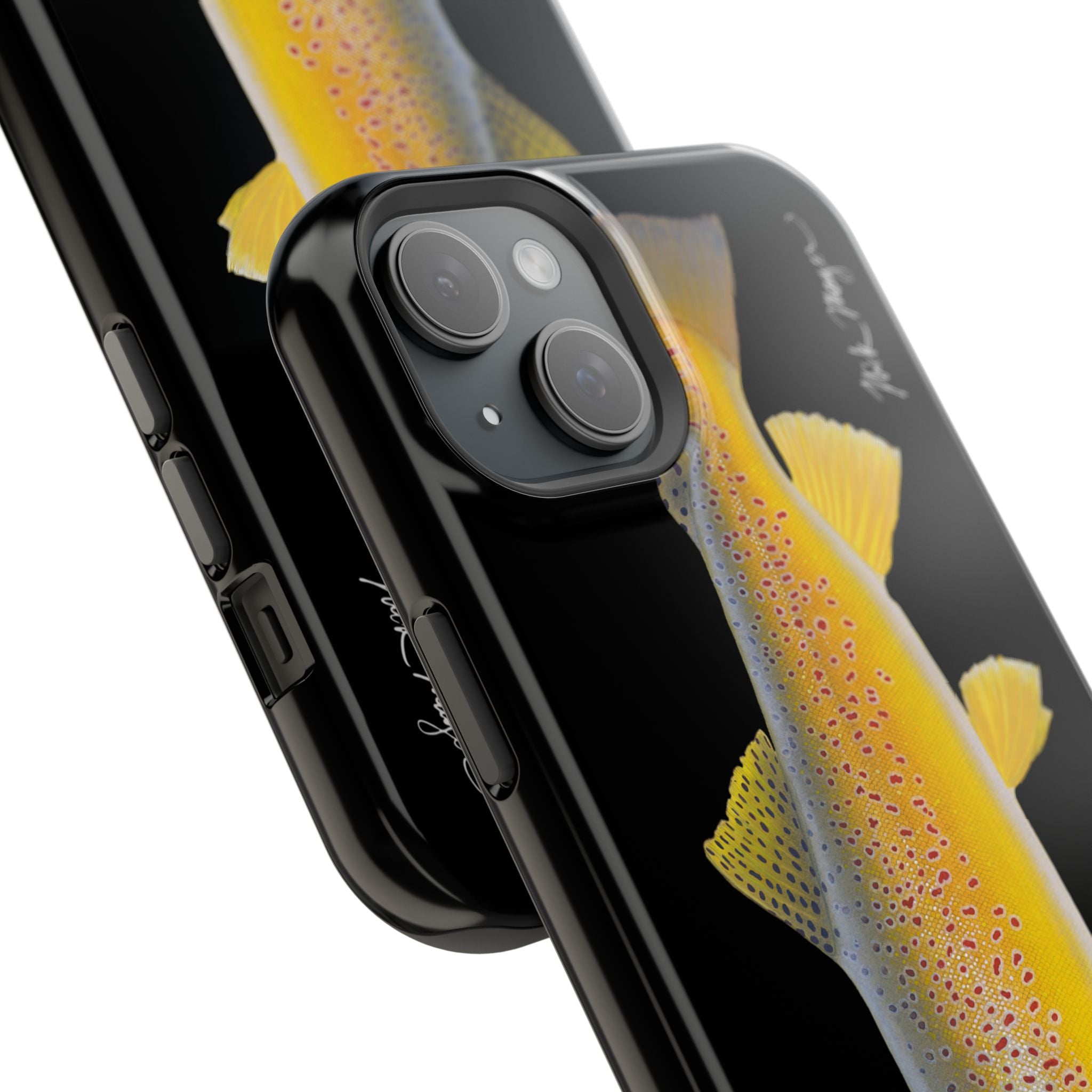 Brown Trout 3 Black MagSafe iPhone Case