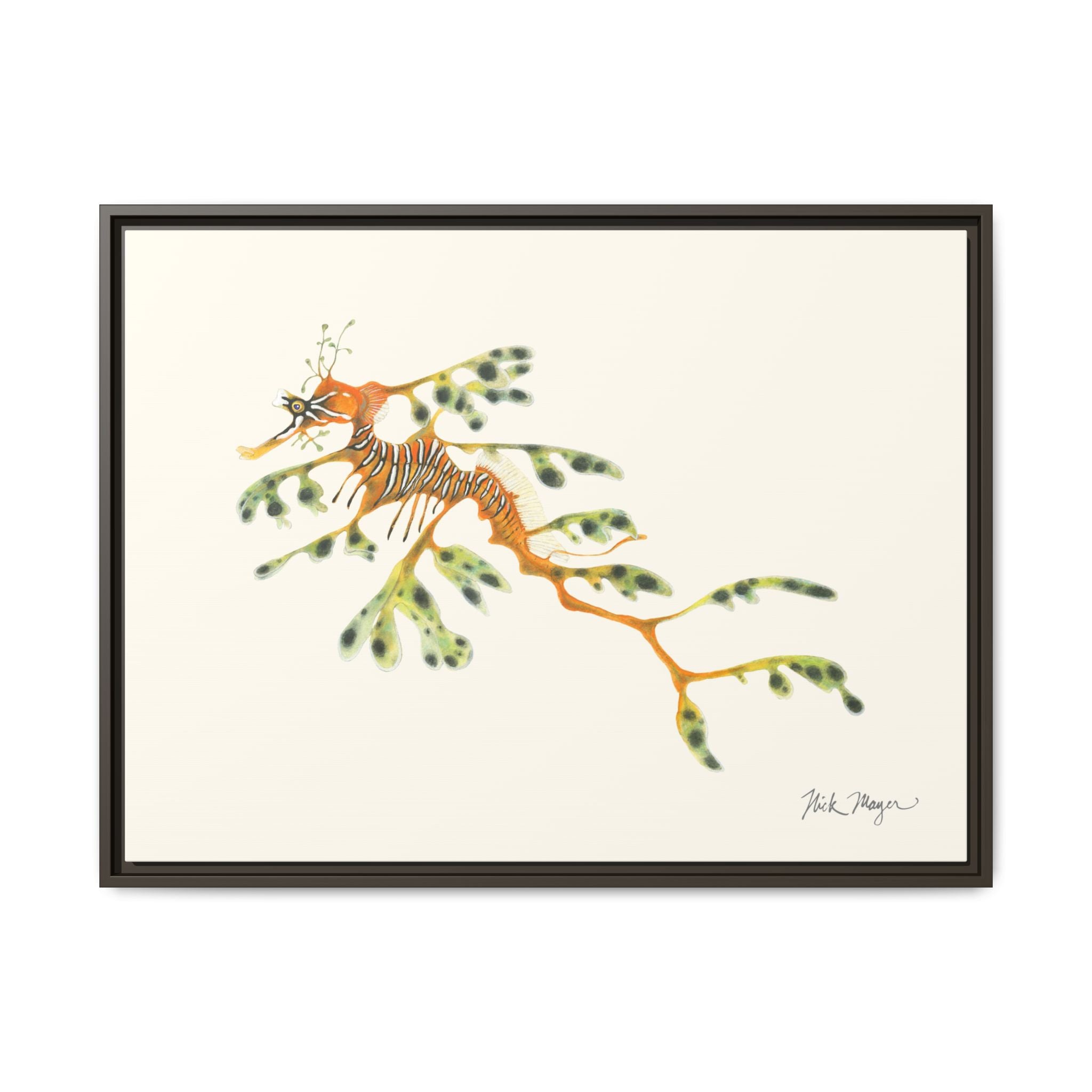 Leafy Sea Dragon Framed Canvas Print Printify