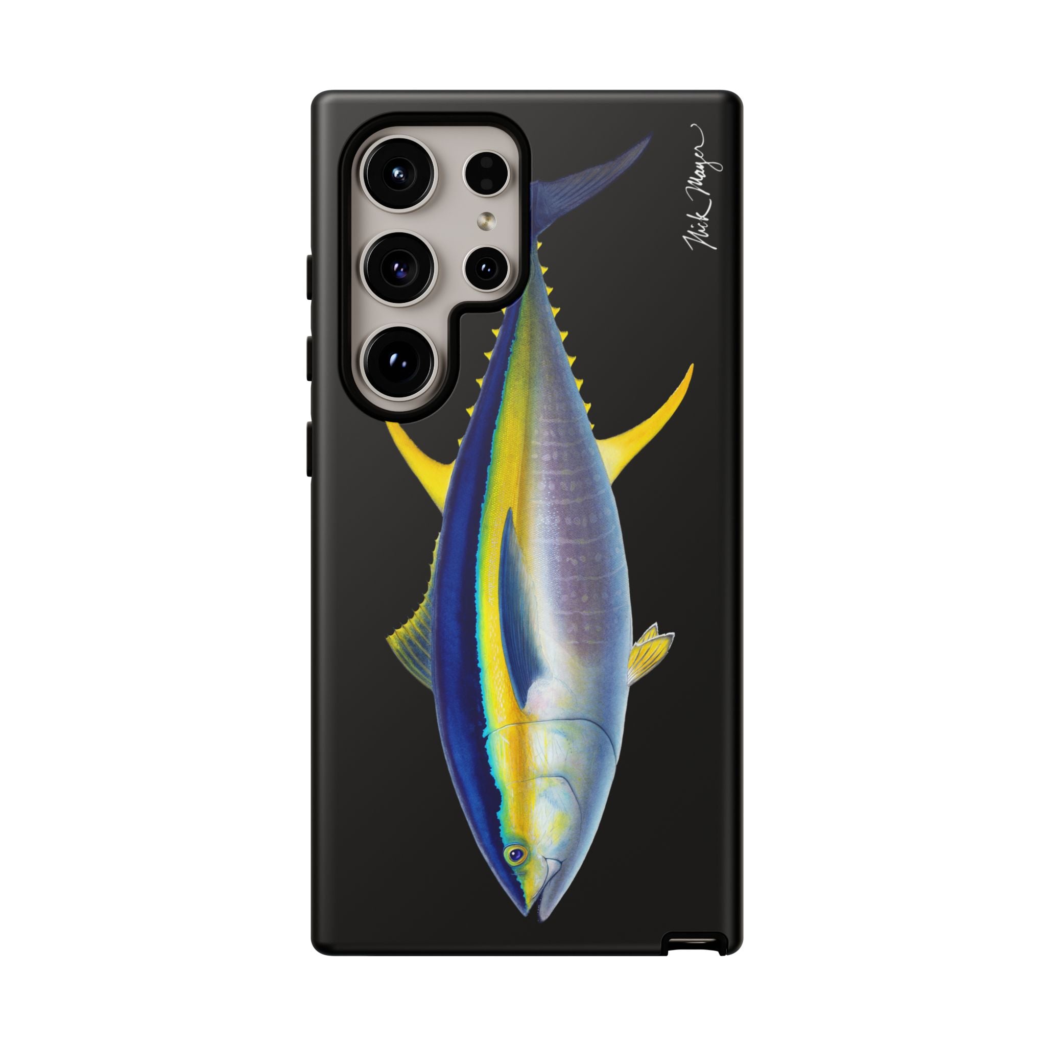 Yellowfin Tuna Black Phone Case (Samsung) Printify