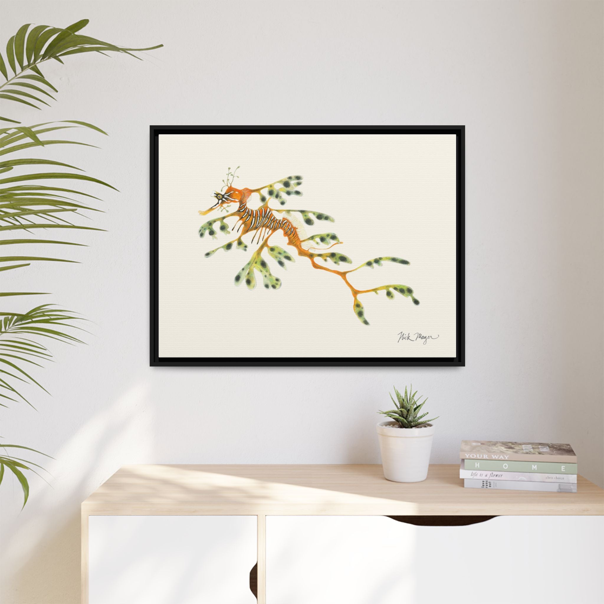 Leafy Sea Dragon Framed Canvas Print Printify