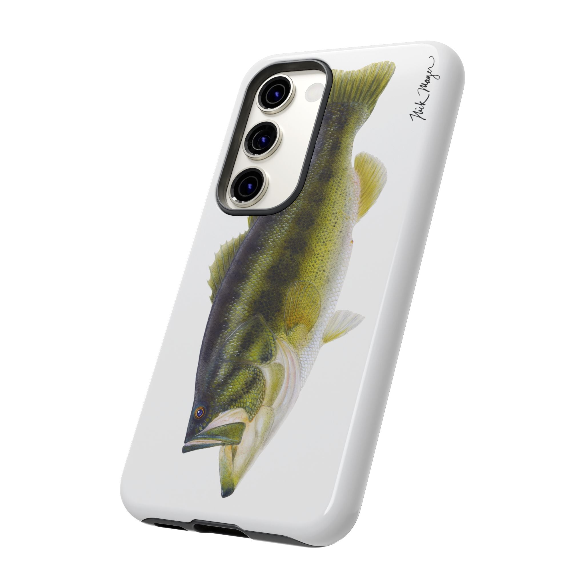 Largemouth Bass White Phone Case (Samsung) Printify