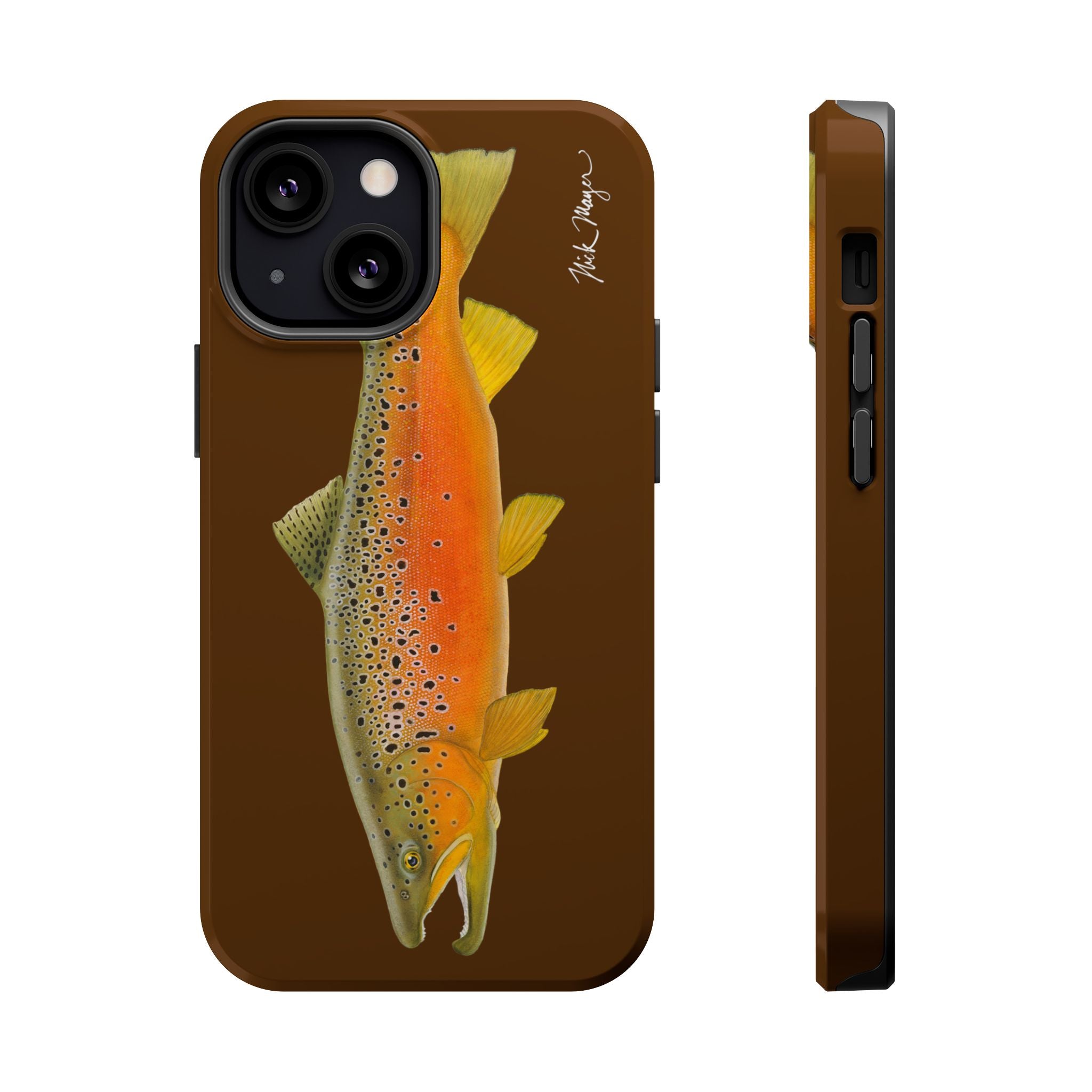 Brown Trout 2 Brown MagSafe iPhone Case, Limited Run