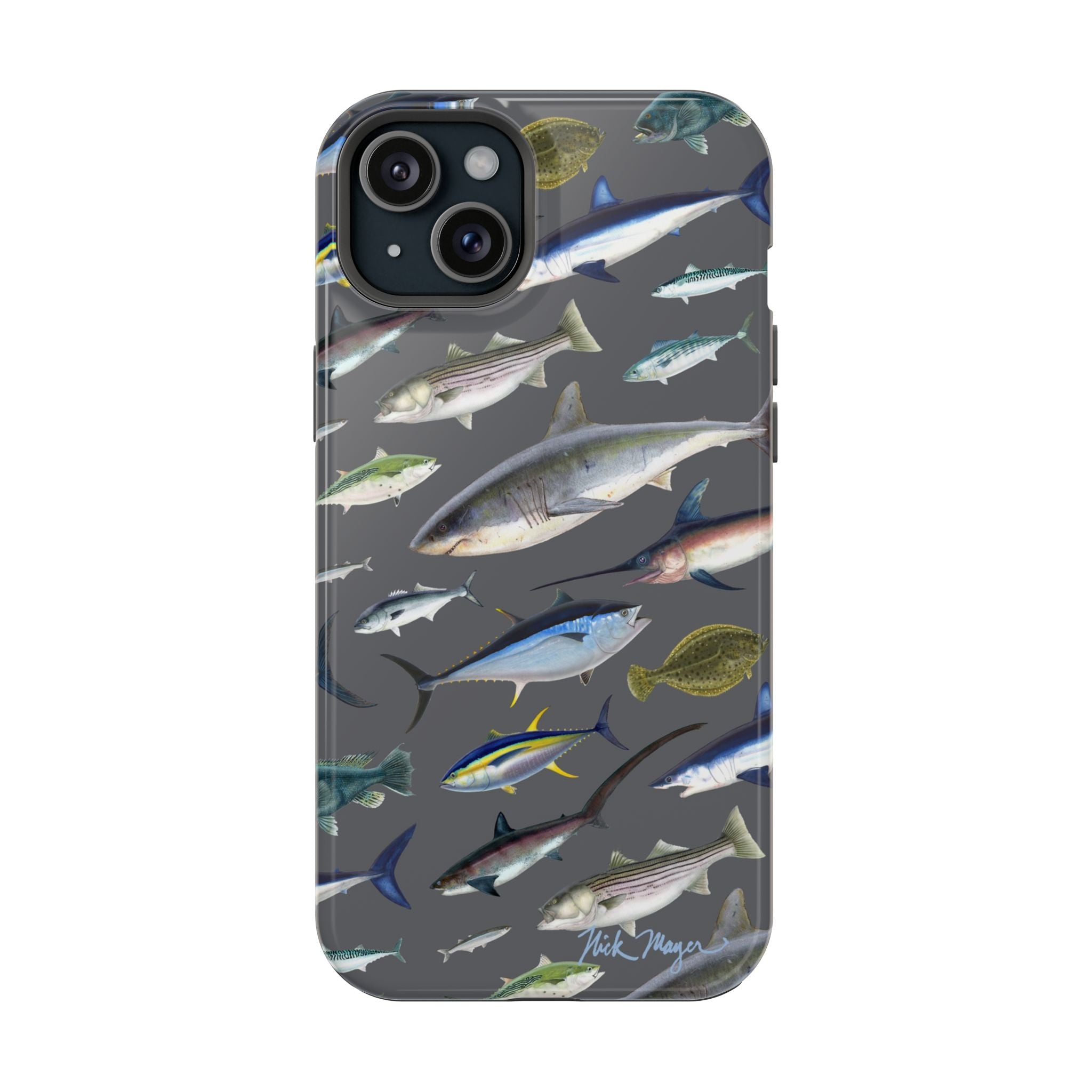 New England Offshore Fish Grey MagSafe iPhone Case