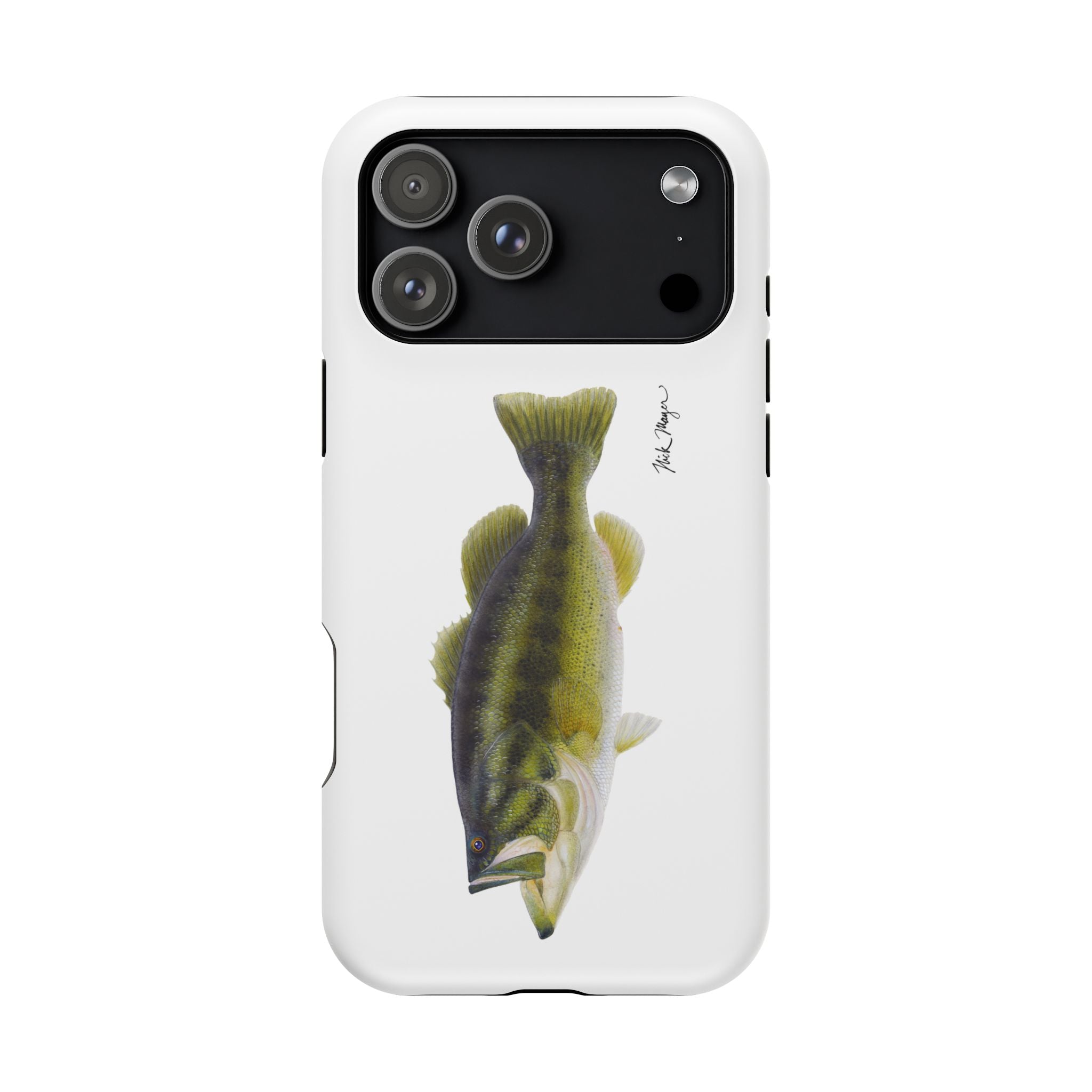 Largemouth Bass MagSafe White iPhone Case