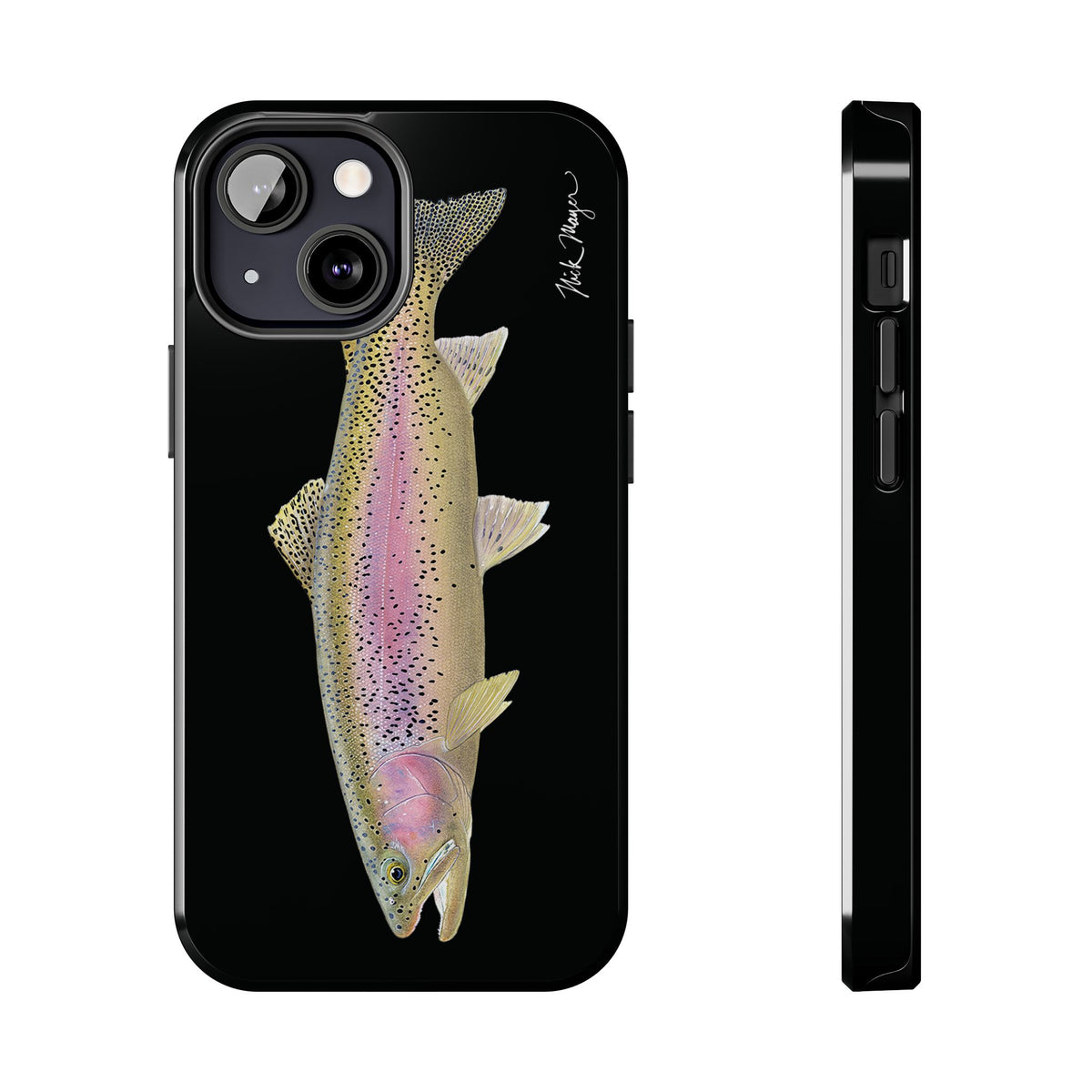Rainbow Trout 3 Black iPhone Case Printify