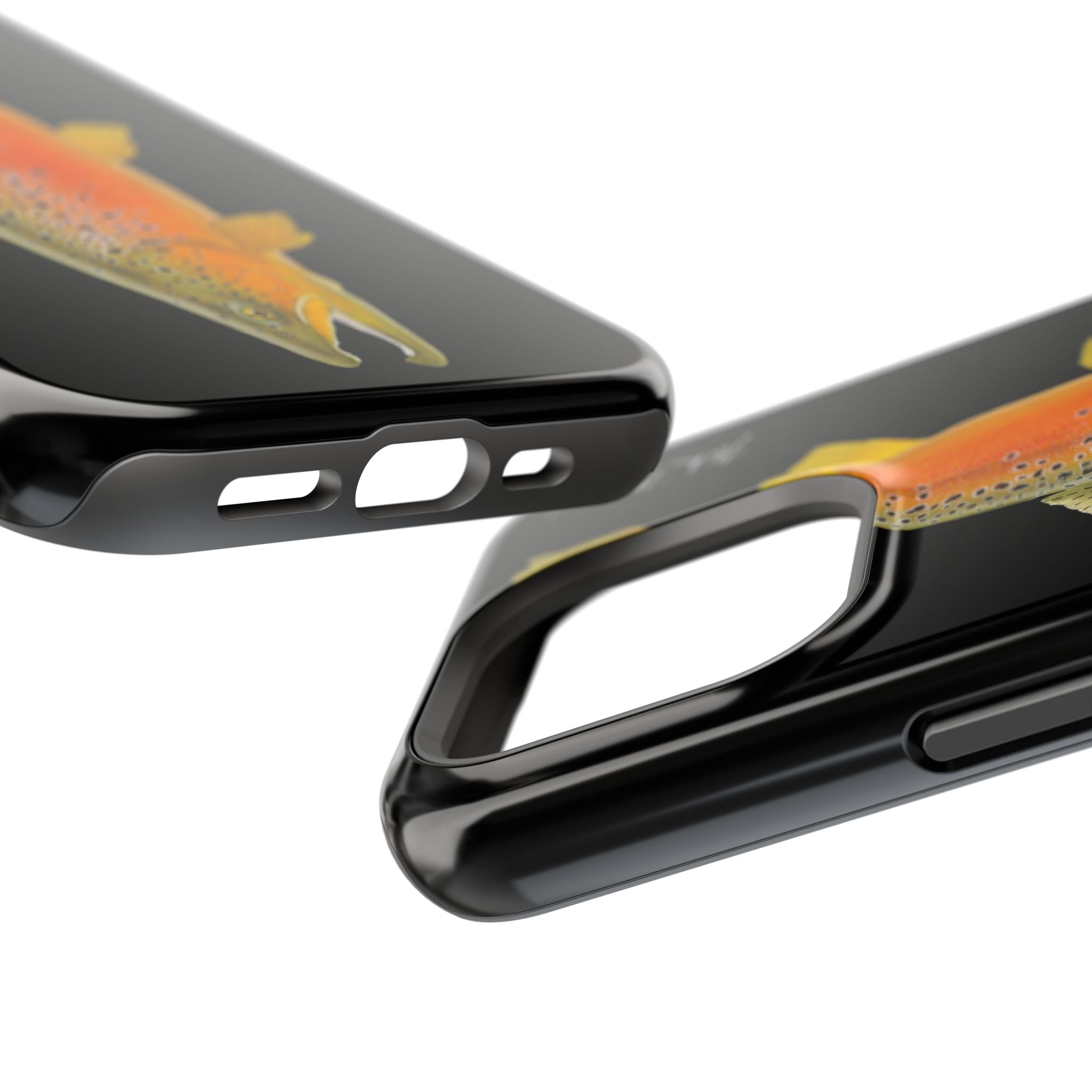 Brown Trout 2 Black MagSafe iPhone Case, NEW for Holiday 2025!
