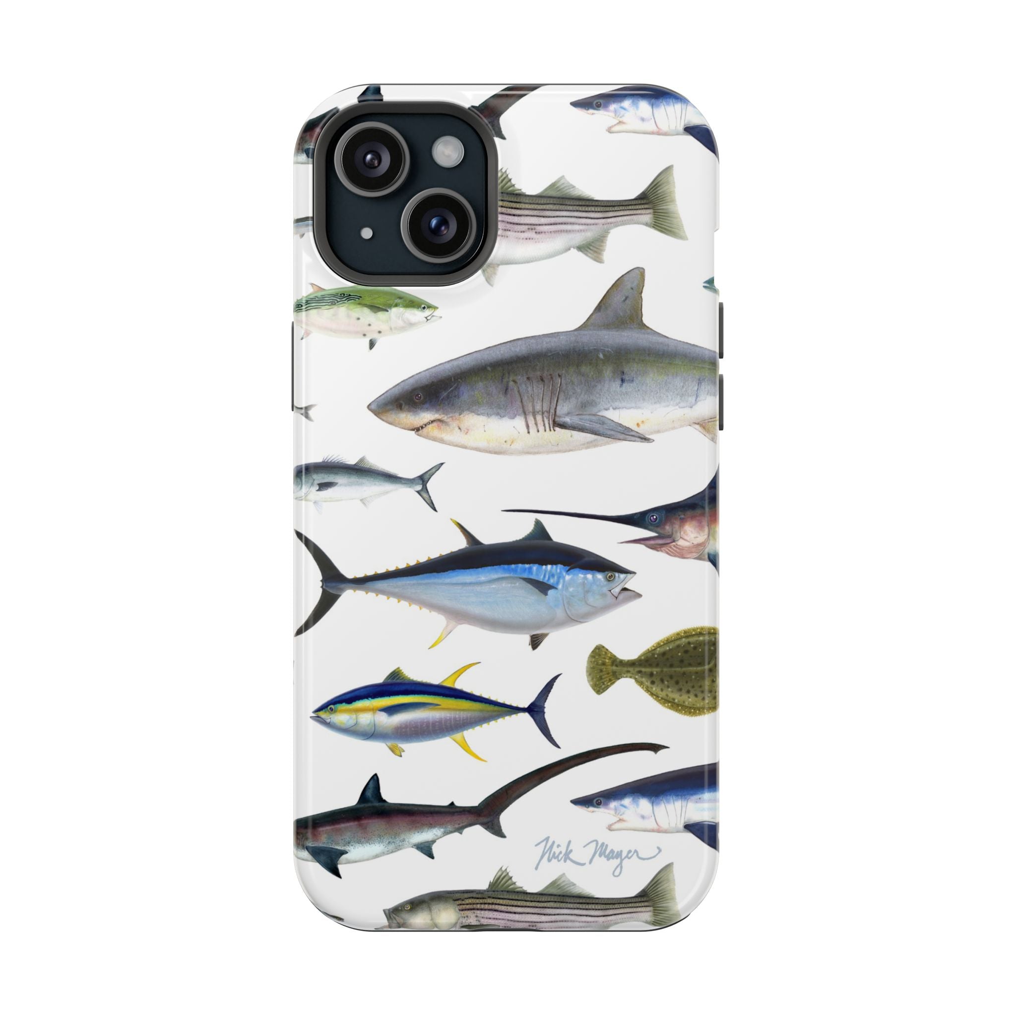 New England Fish White MagSafe iPhone Case