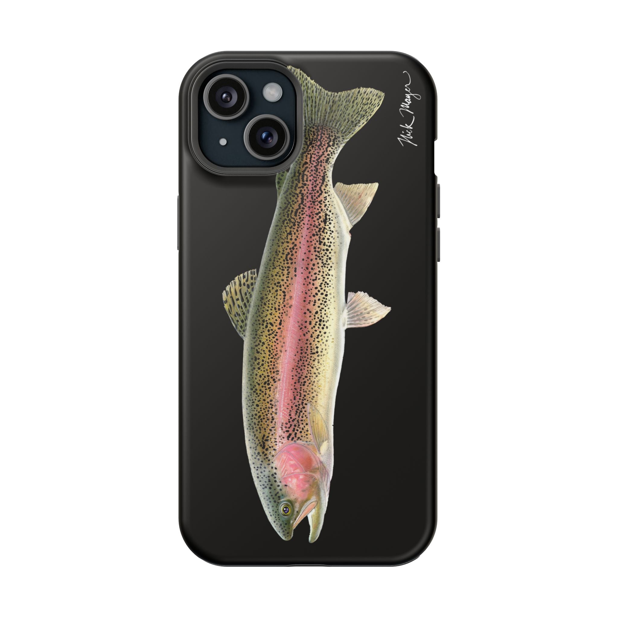 Rainbow Trout MagSafe Black iPhone Case