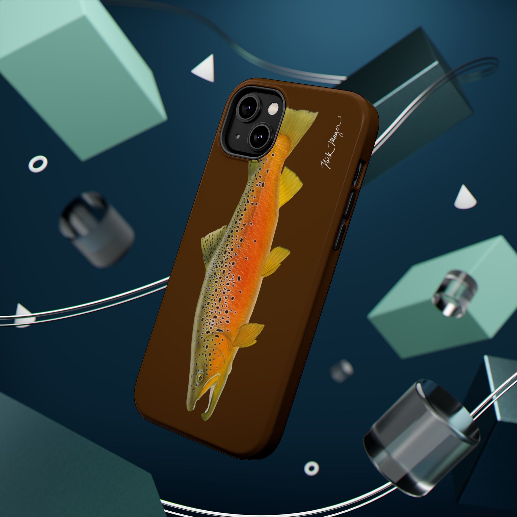 Brown Trout 2 Brown MagSafe iPhone Case, Limited Run