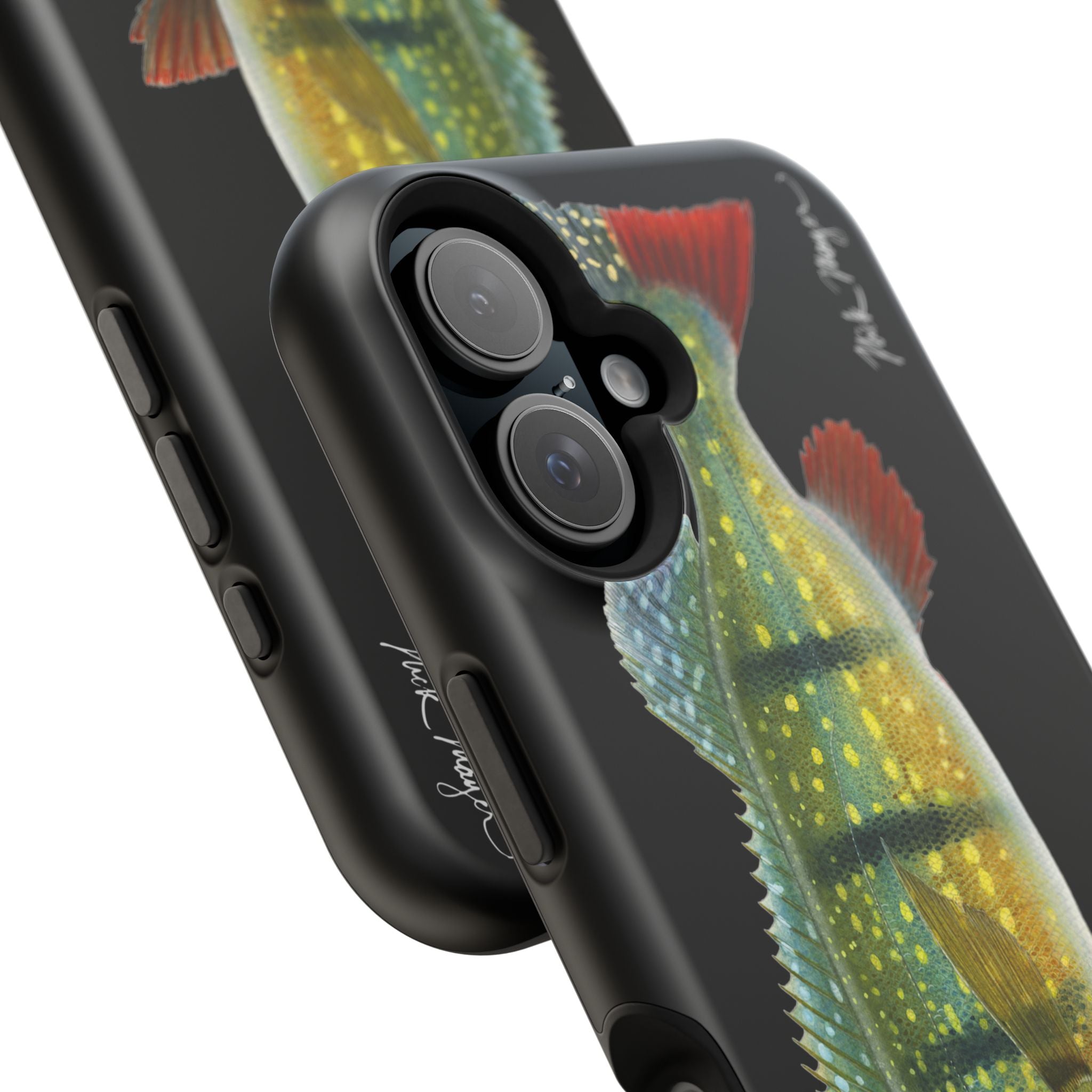 Peacock Bass MagSafe Black iPhone Case