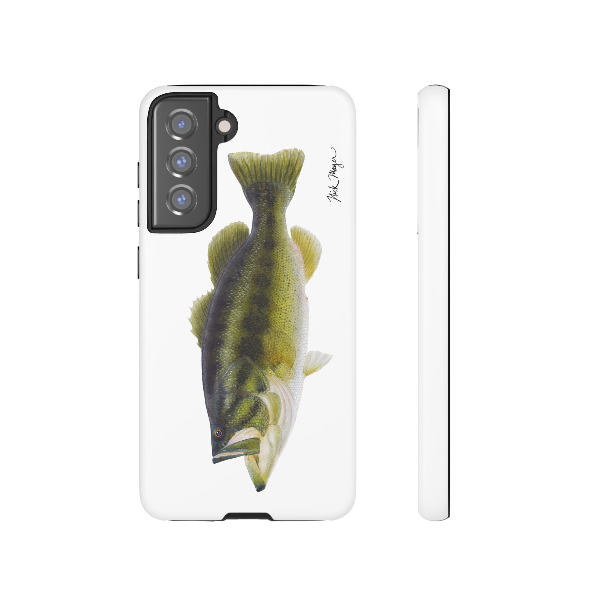 Largemouth Bass White Phone Case (Samsung) Printify