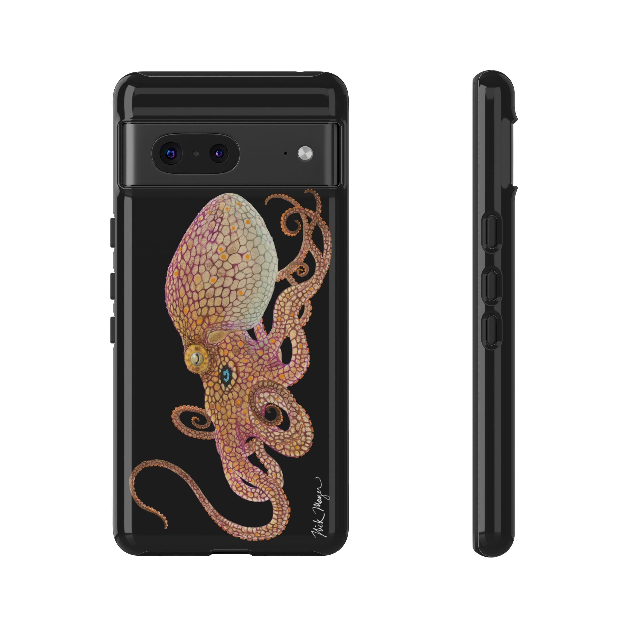 Two Spot Octopus Black Phone Case (Samsung)