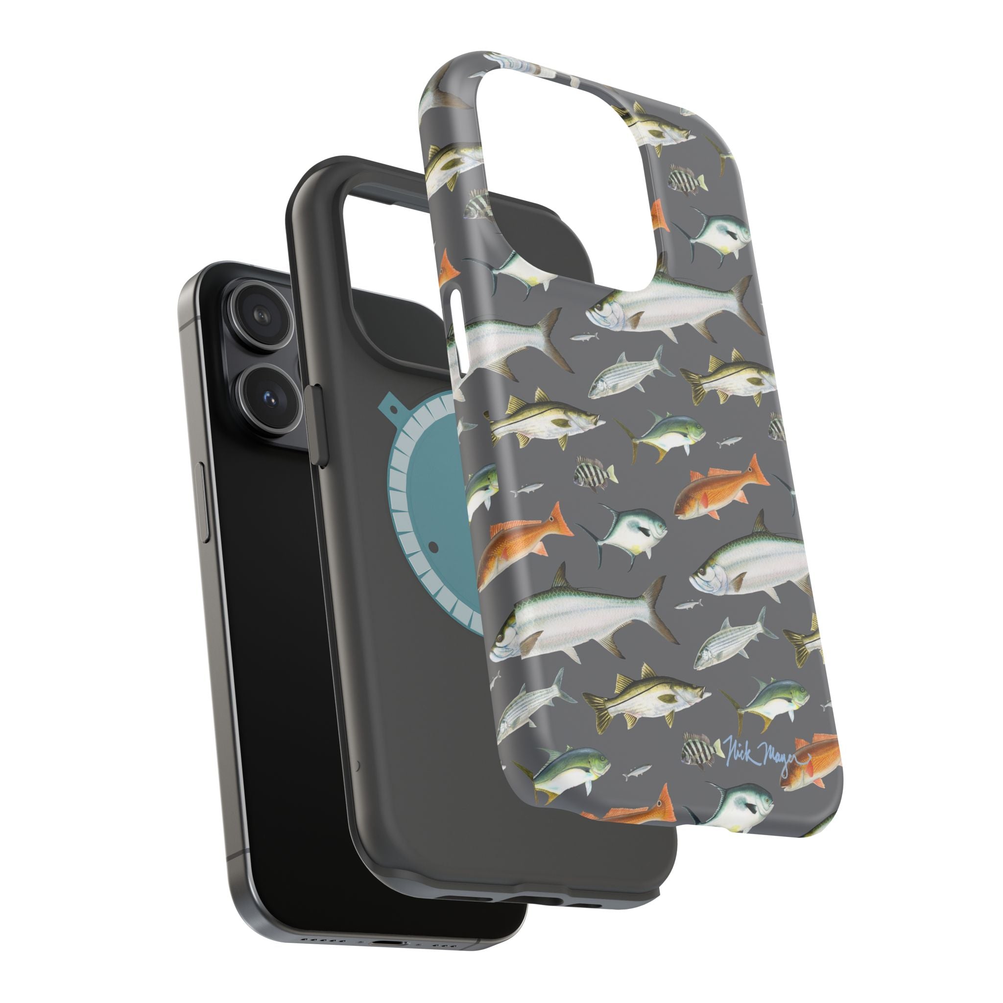 Southern Fish Grey MagSafe iPhone Case