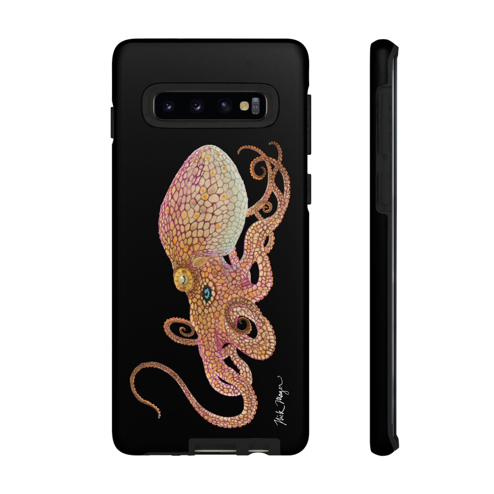 Two Spot Octopus Black Phone Case (Samsung)