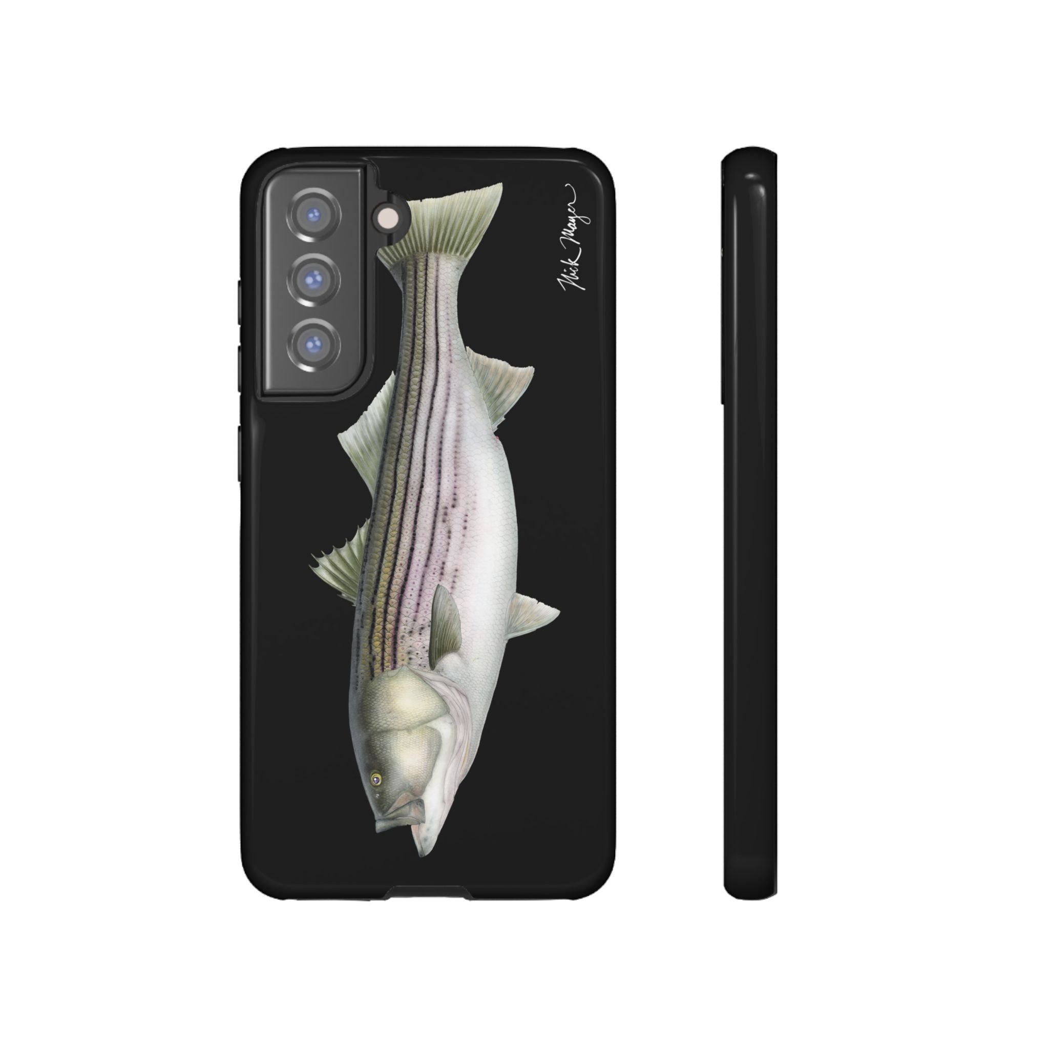 30 lb Striper Black Phone Case (Samsung) Printify