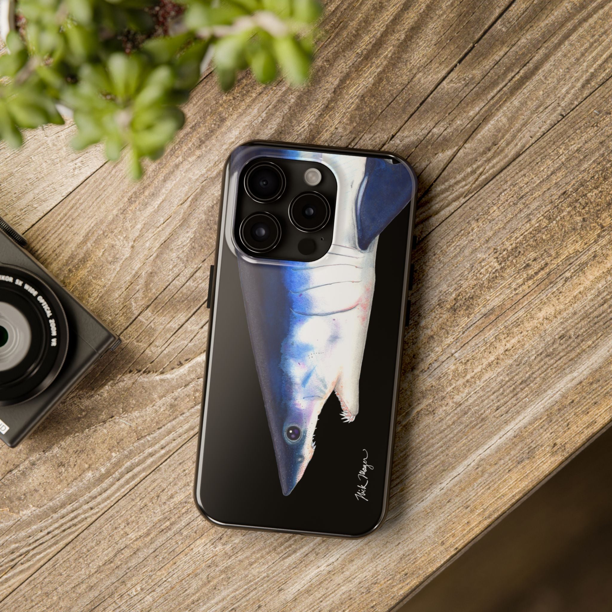Mako Shark Face Black Case (iPhone)