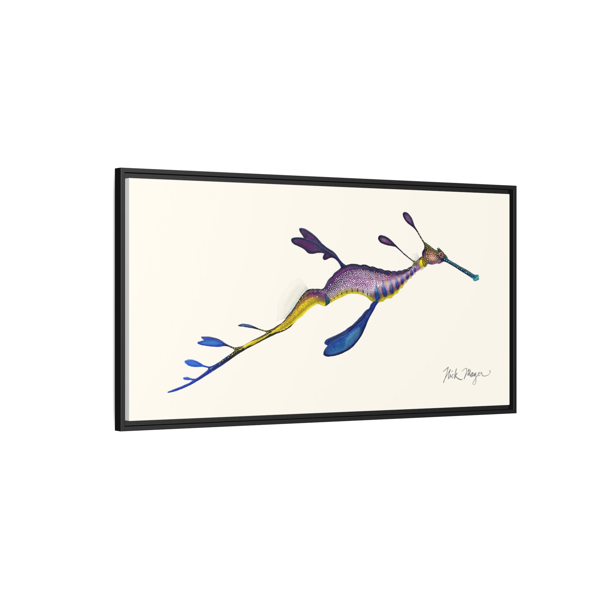 Weedy Sea Dragon Framed Canvas Print Printify