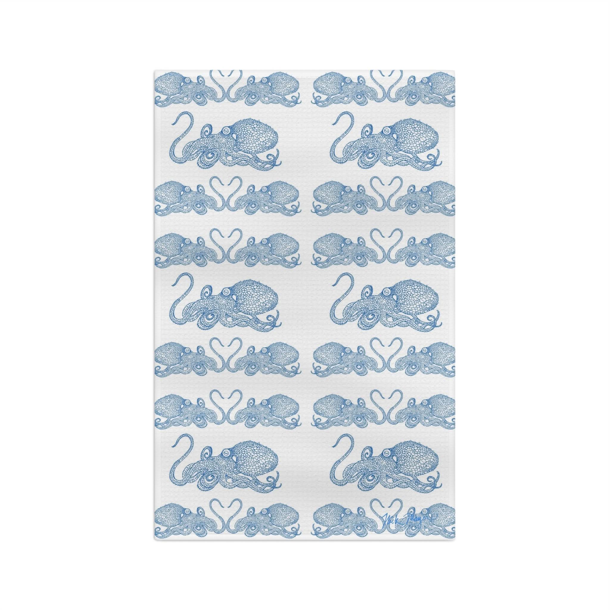 Blue Octopus 2 Soft Kitchen Towel