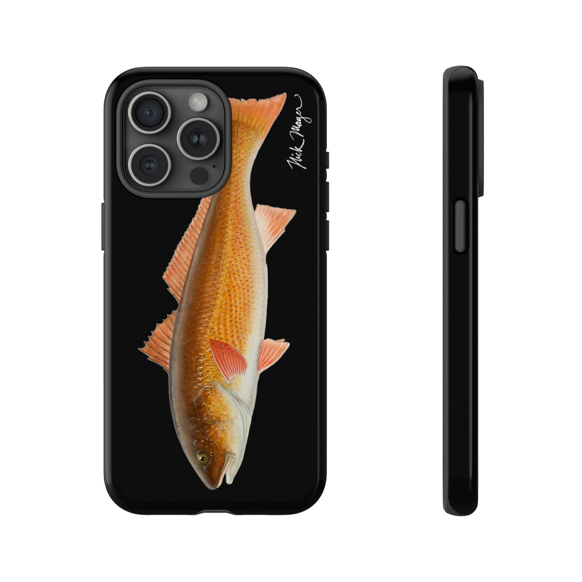 Redfish Black iPhone 15 Case