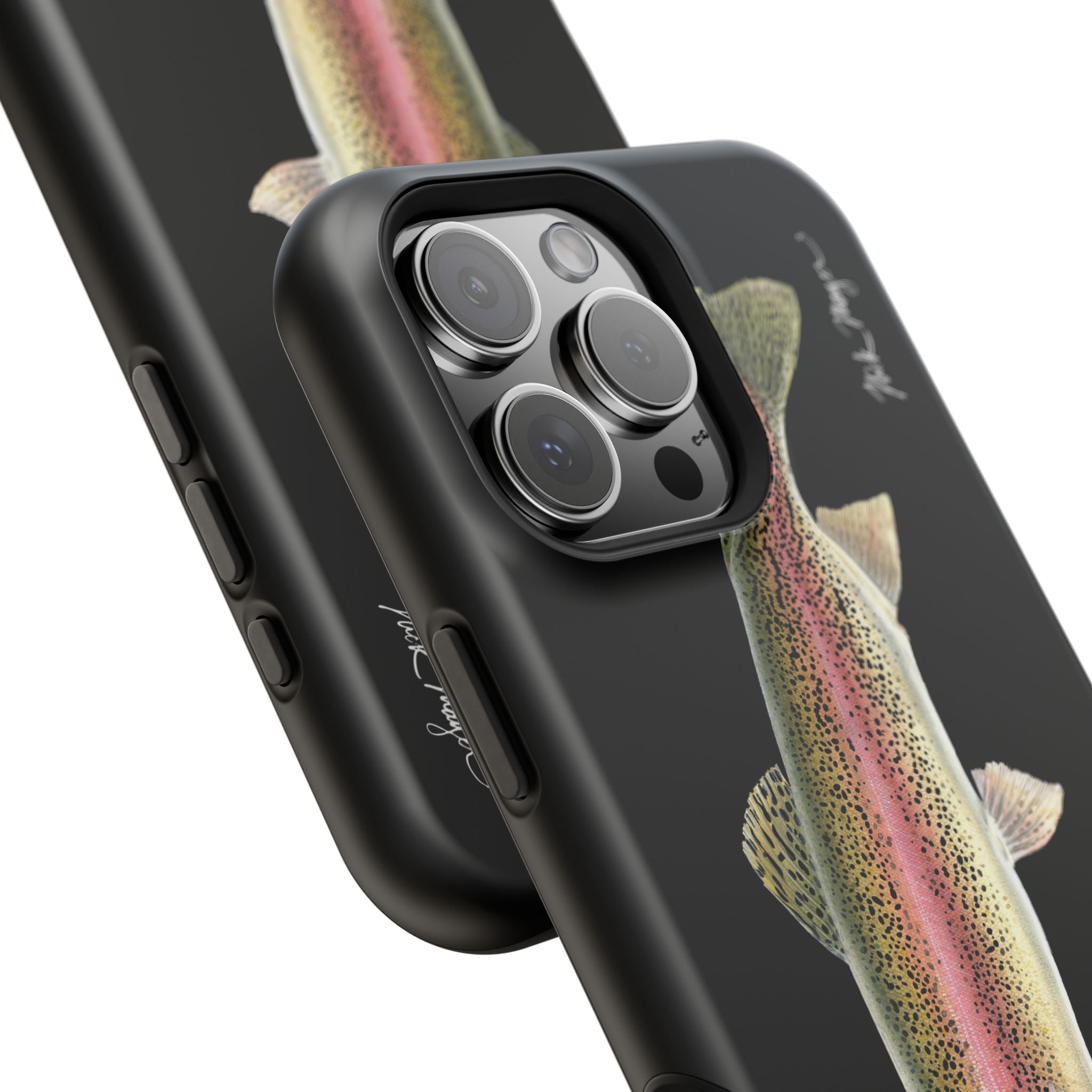 Rainbow Trout MagSafe Black iPhone Case