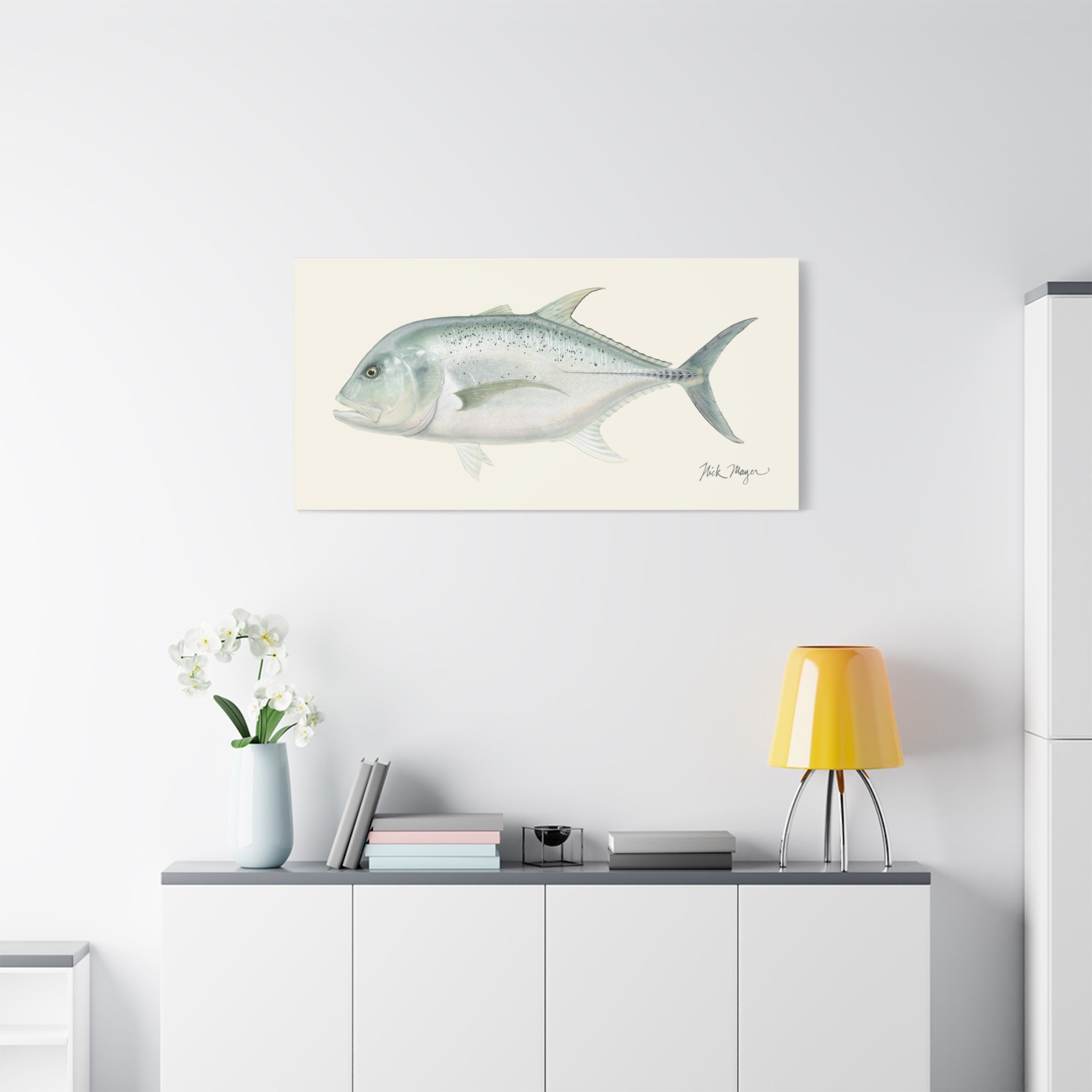 Boss Giant Trevally Canvas Print Printify