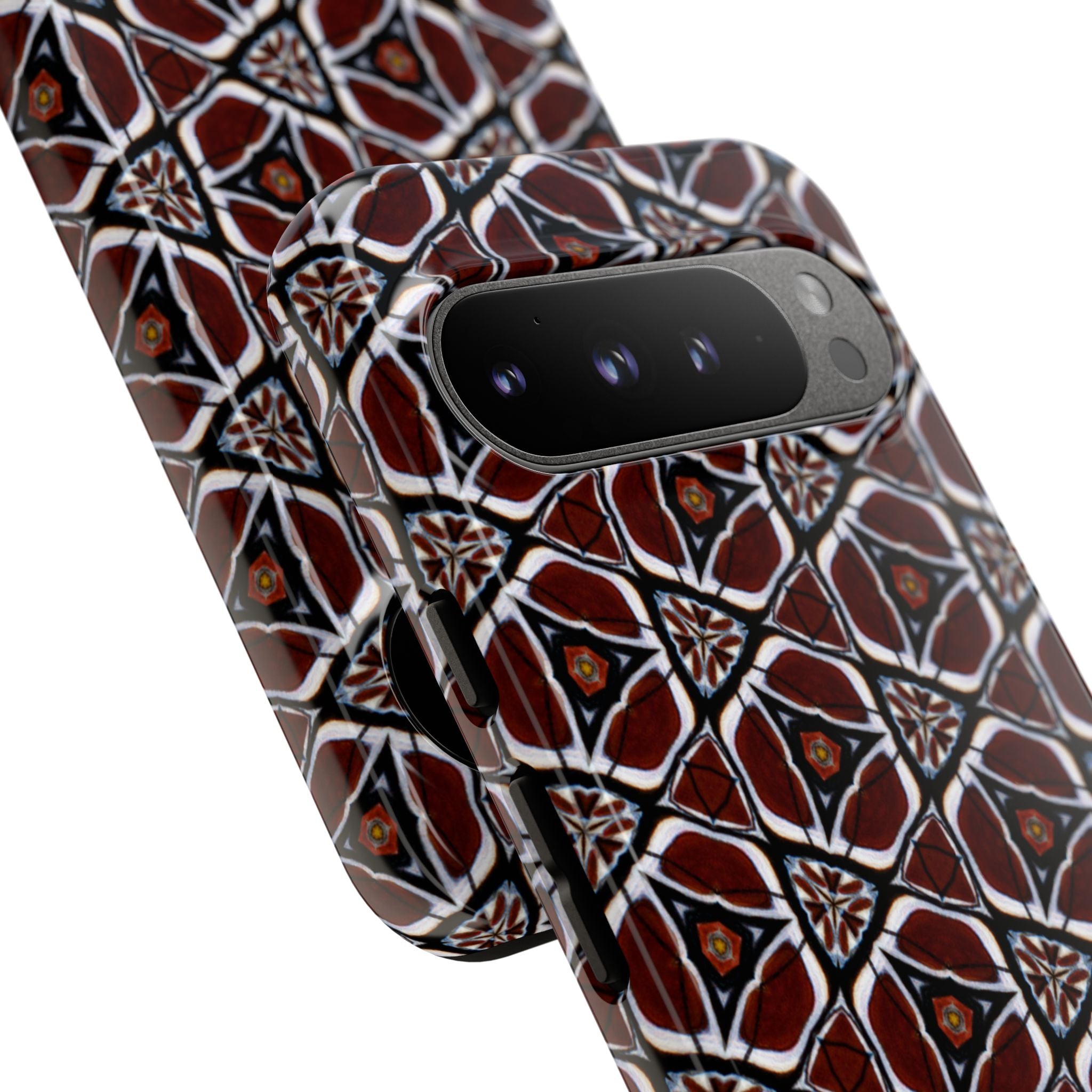 Maroon Butterfly Pattern Phone Case (Samsung)