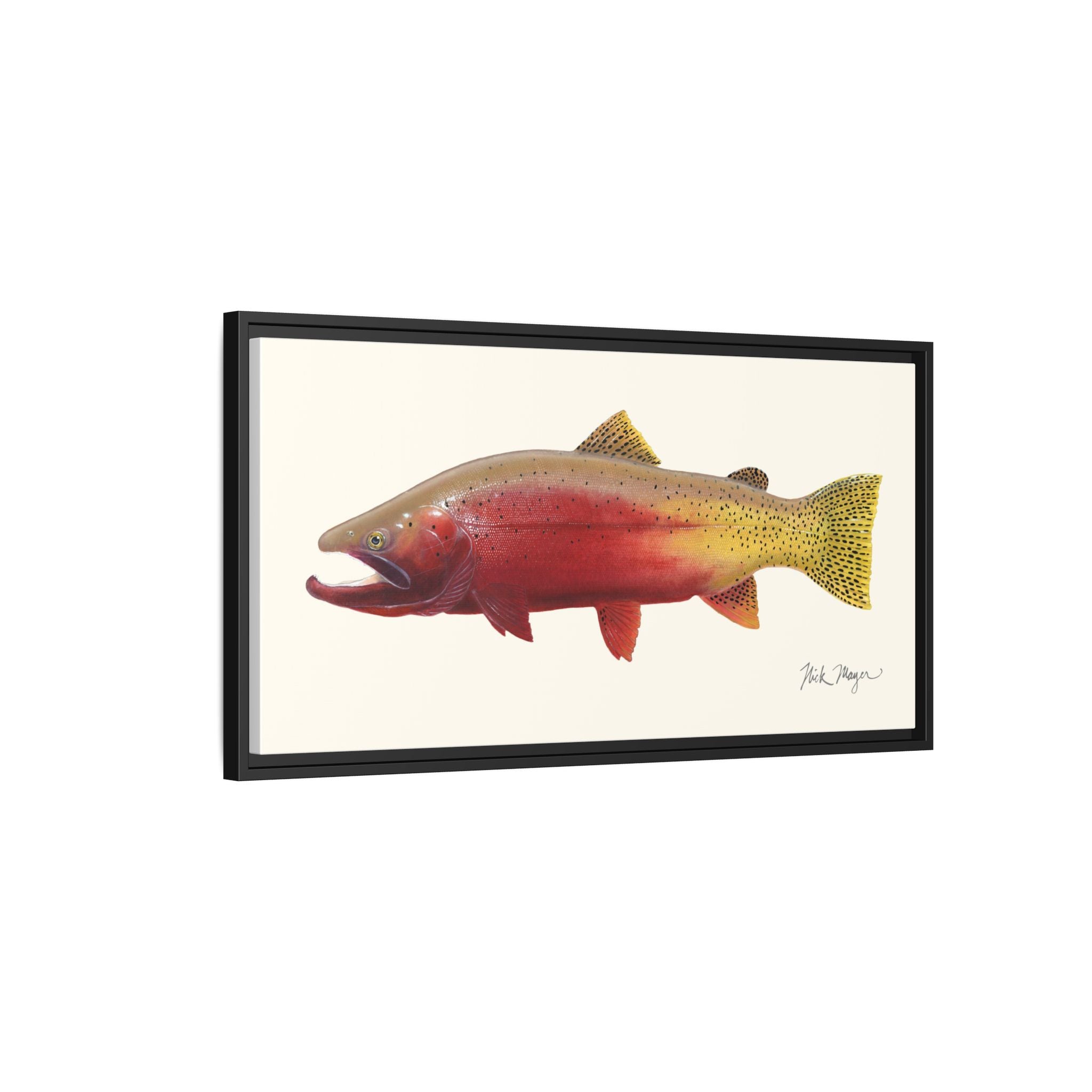 Cutthroat Trout II Framed Canvas Print Printify