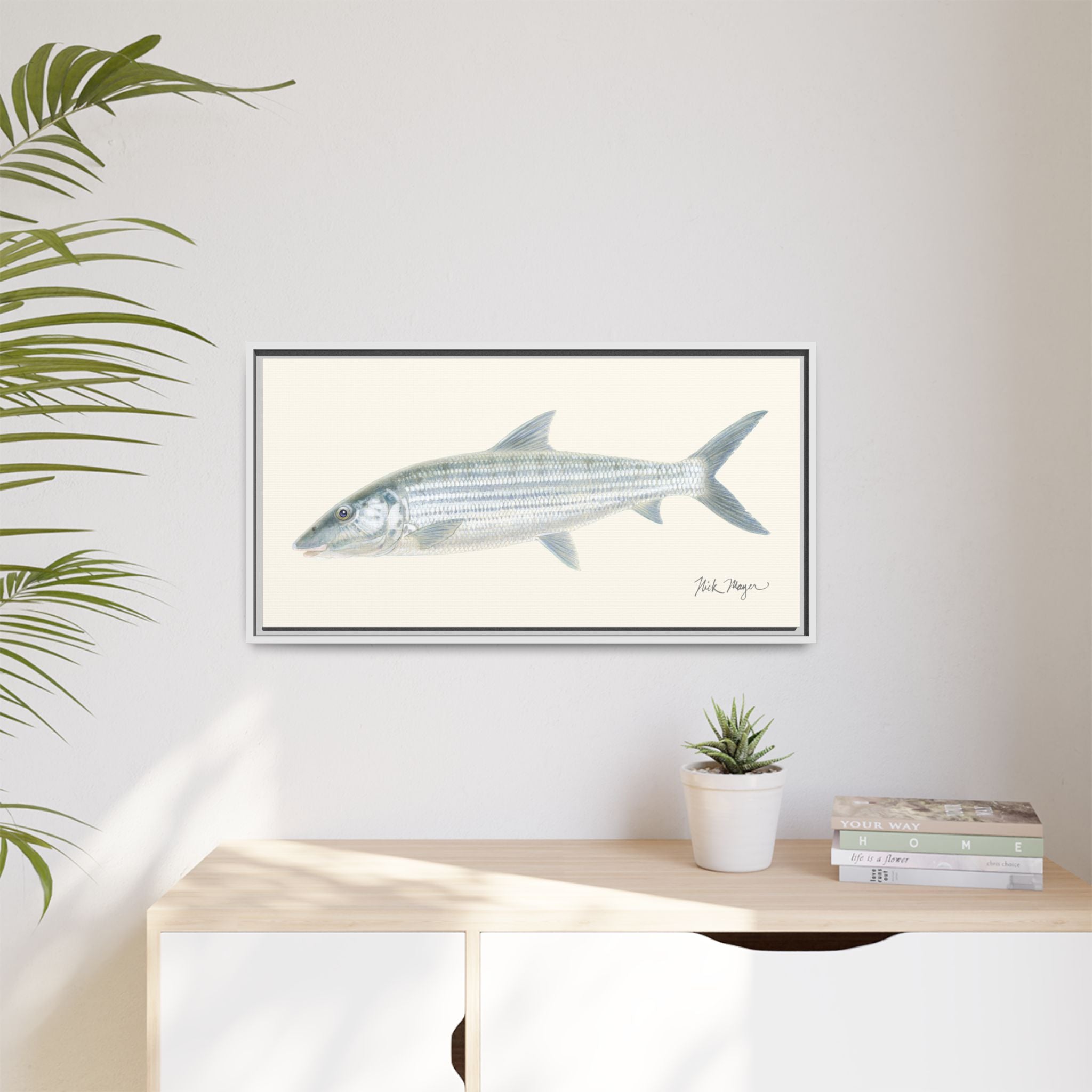Bonefish Framed Canvas Print Printify